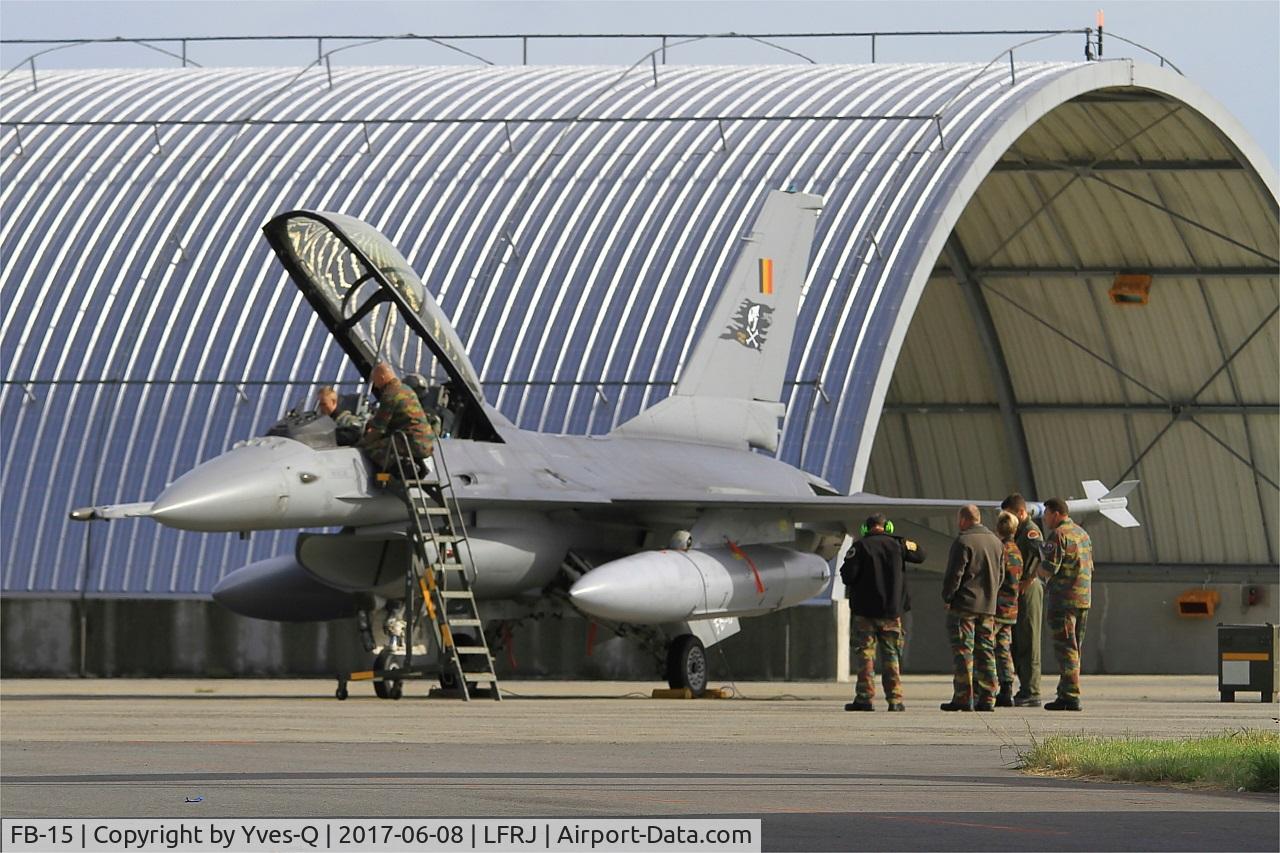 FB-15, General Dynamics F-16BM Fighting Falcon C/N 6J-15, General Dynamics F-16BM Fighting Falcon, Flight line, Landivisiau Naval Air Base (LFRJ) Tiger Meet 2017