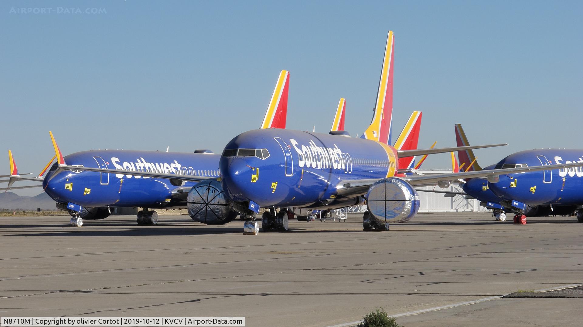 N8710M, 2017 Boeing 737-8 MAX C/N 42567, stored at victorville