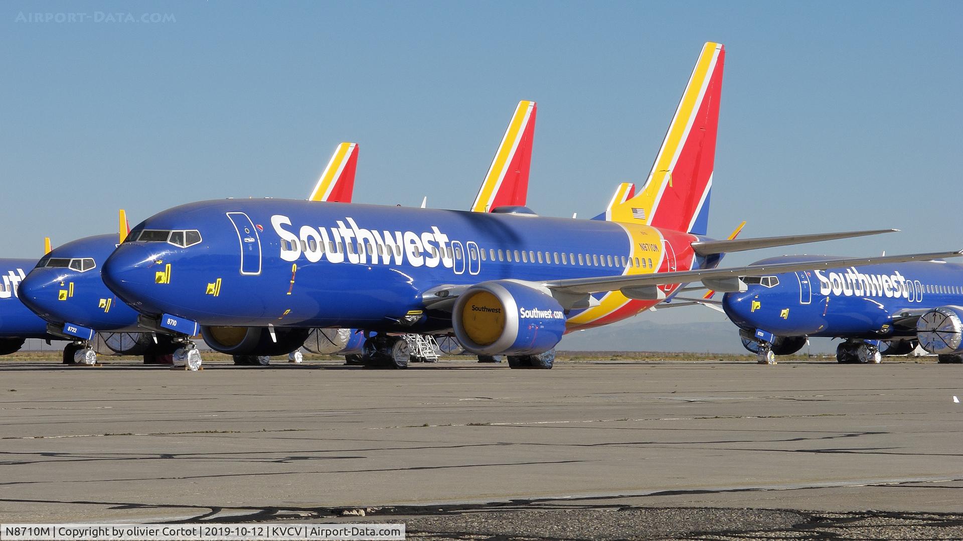 N8710M, 2017 Boeing 737-8 MAX C/N 42567, stored at victorville