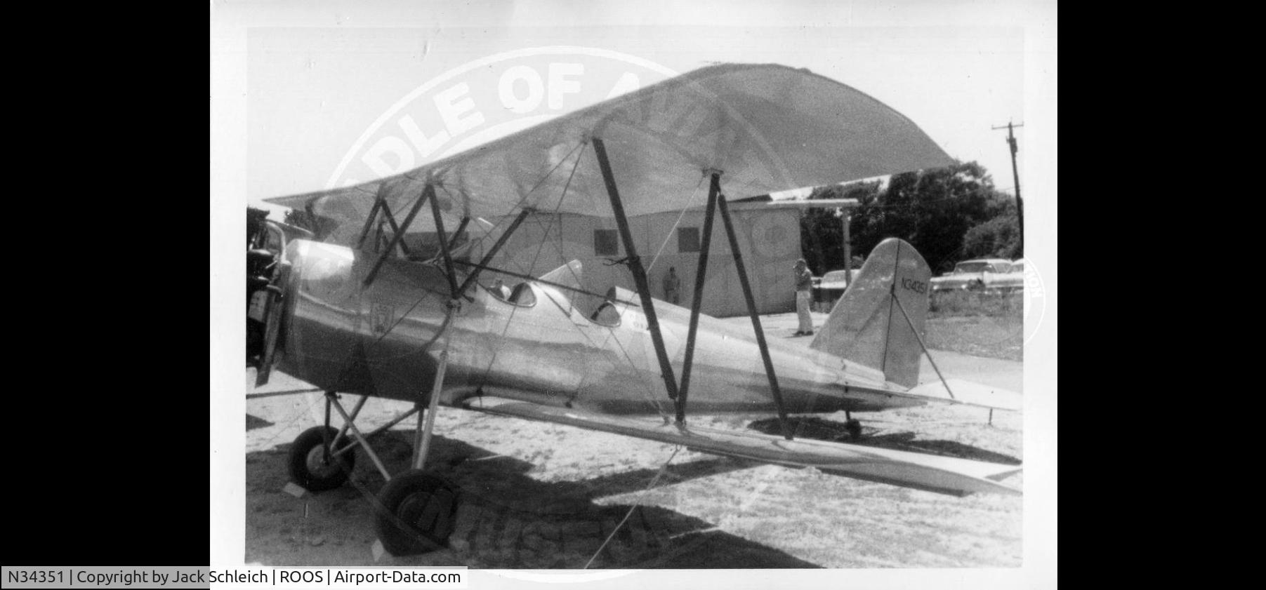 N34351, 1943 Meyers OTW-160 C/N 95, at Roosevelt Field, LI, NY