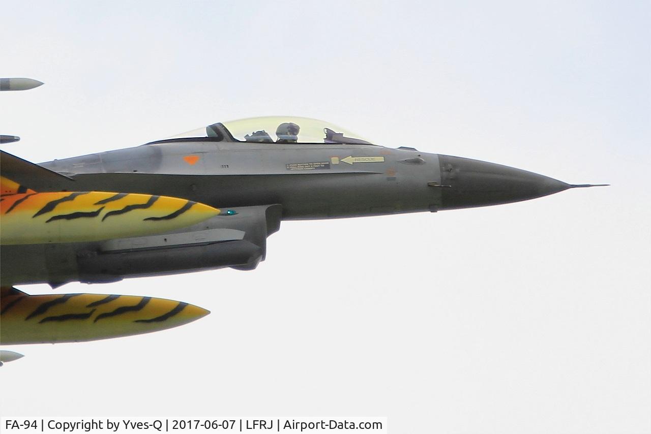 FA-94, SABCA F-16AM Fighting Falcon C/N 6H-94, SABCA F-16AM Fighting Falcon, Take off rwy 08, Landivisiau Naval Air Base (LFRJ) Tiger Meet 2017