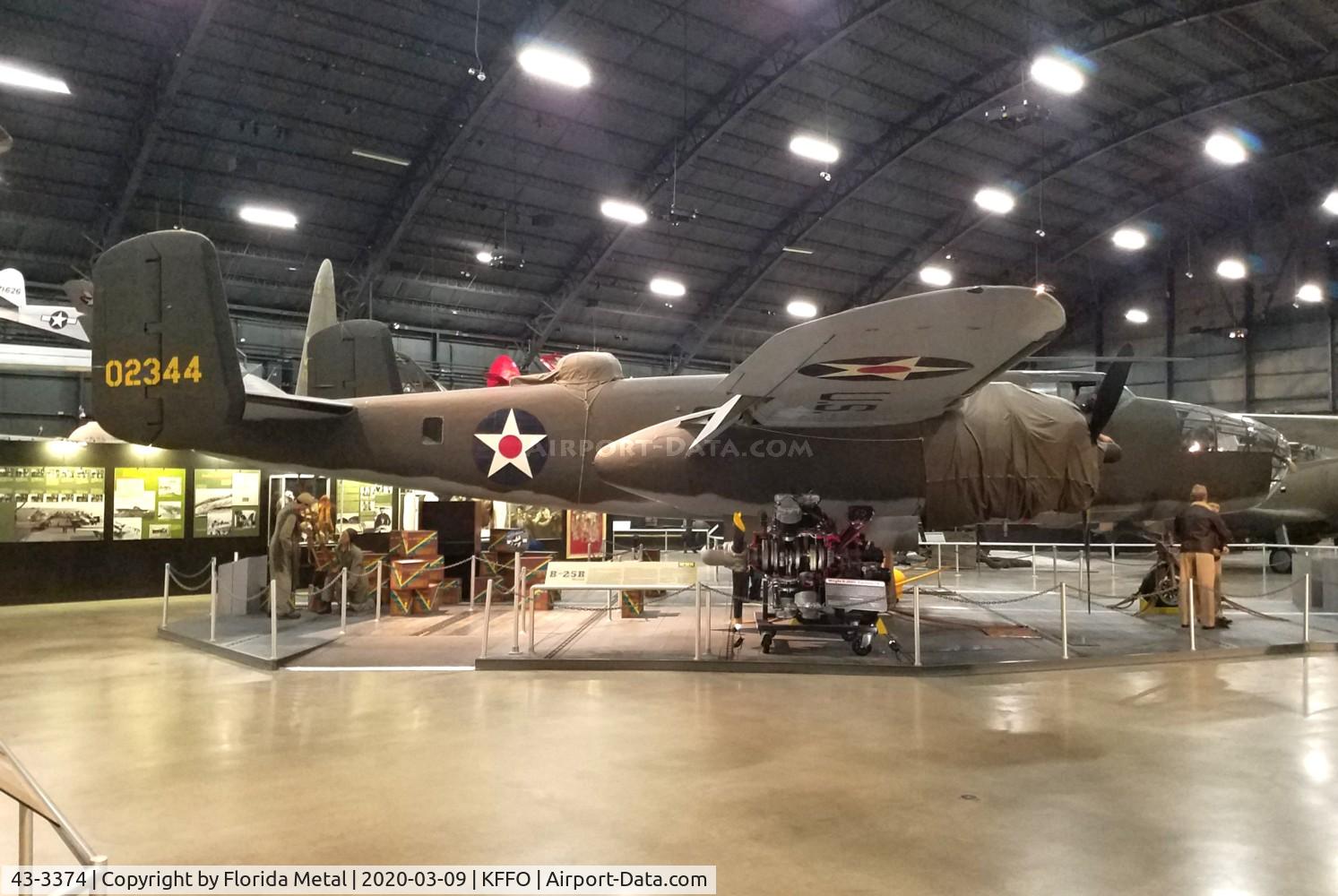 43-3374, 1943 North American B-25D Mitchell C/N 100-20700, Air Force Museum 2020