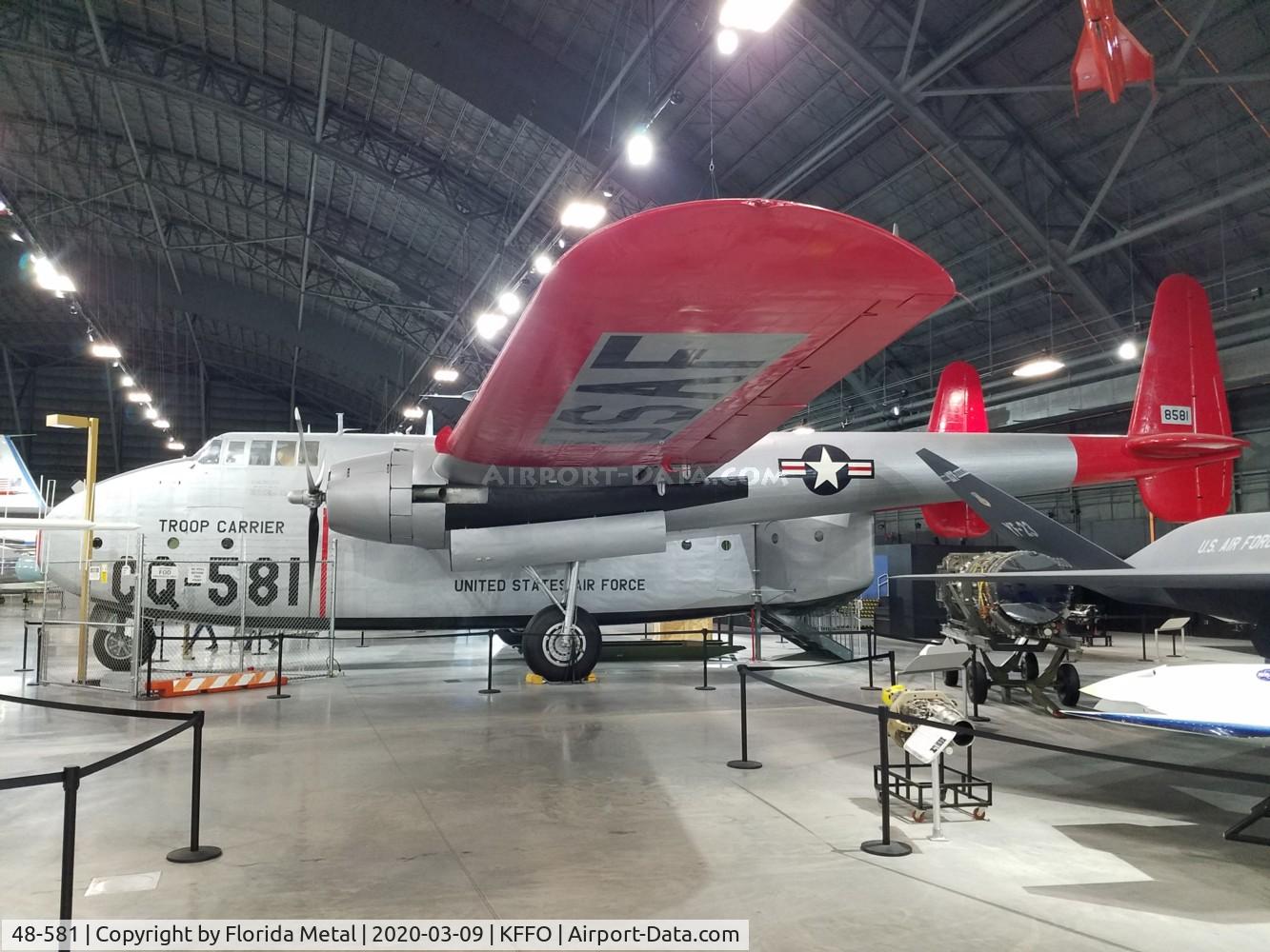 48-581, 1948 Fairchild C-82A Packet C/N 10216, Air Force Museum 2020