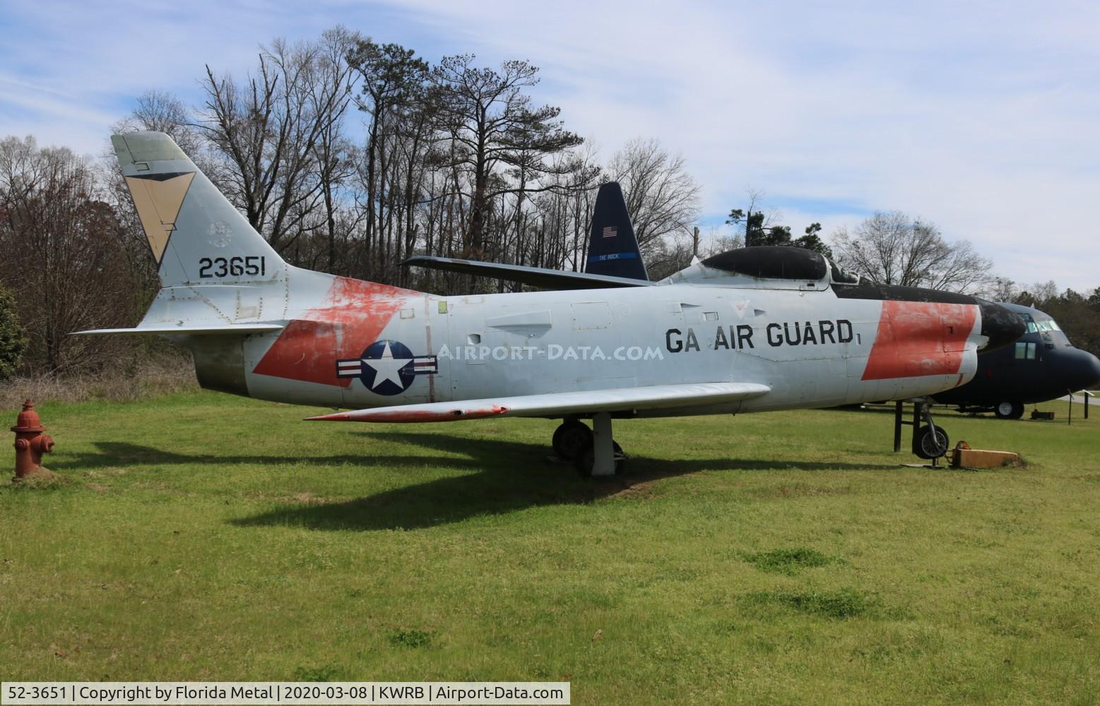 52-3651, 1952 North American F-86L Sabre C/N 190-54, Warner Robins