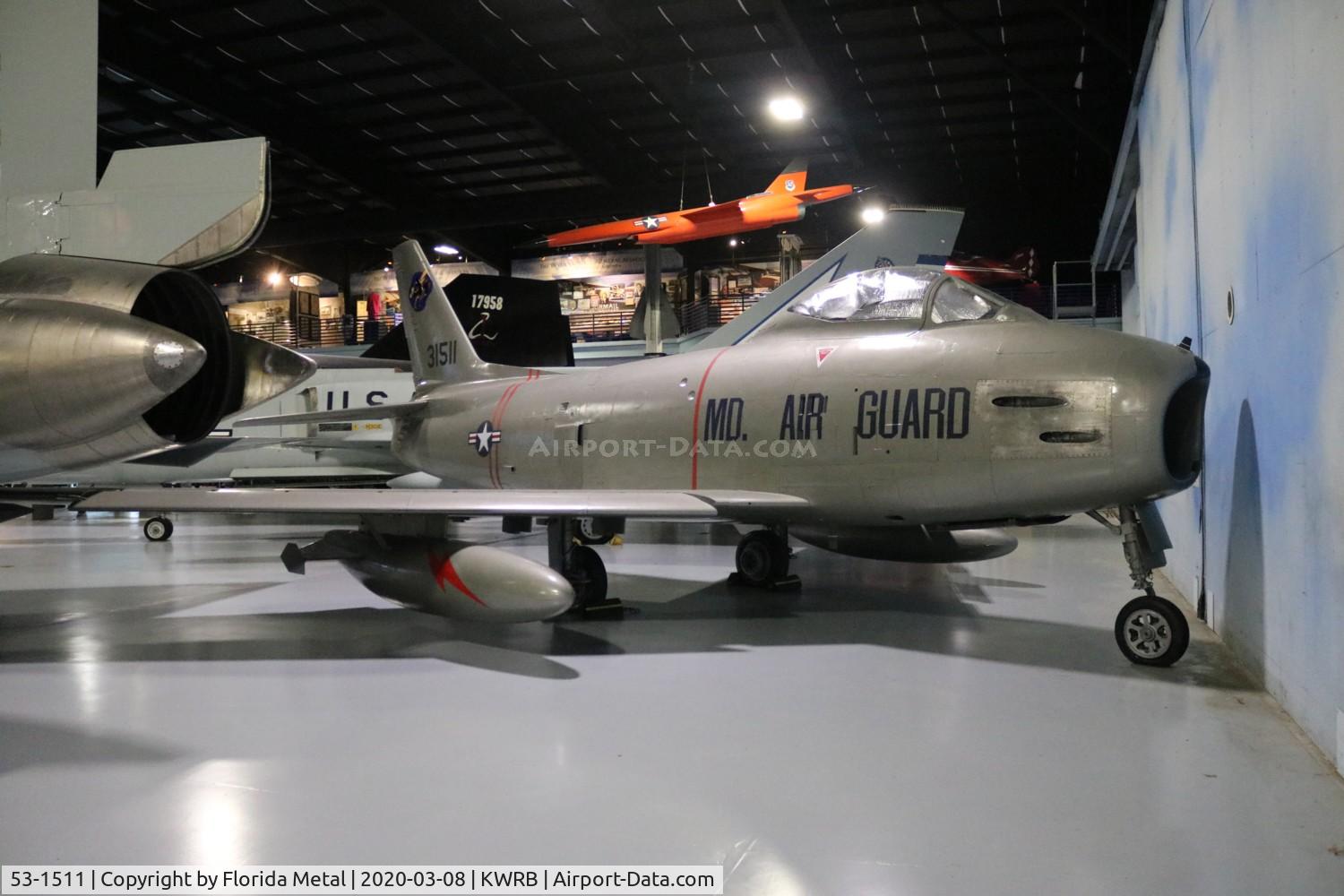 53-1511, 1953 North American F-86H Sabre C/N 203-283, Warner Robins
