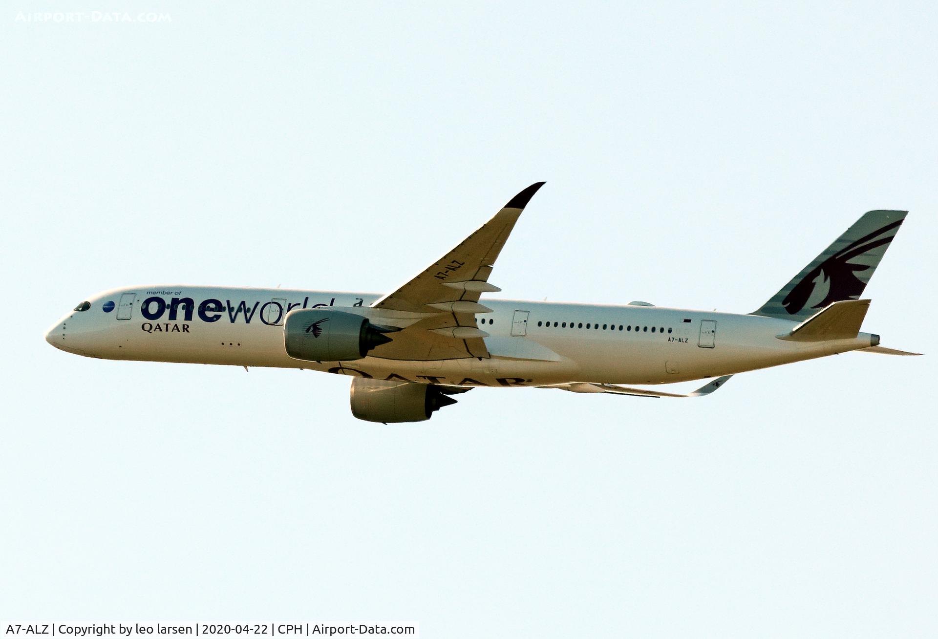 A7-ALZ, 2018 Airbus A350-941 C/N 143, Copenhagen 22.4.2020