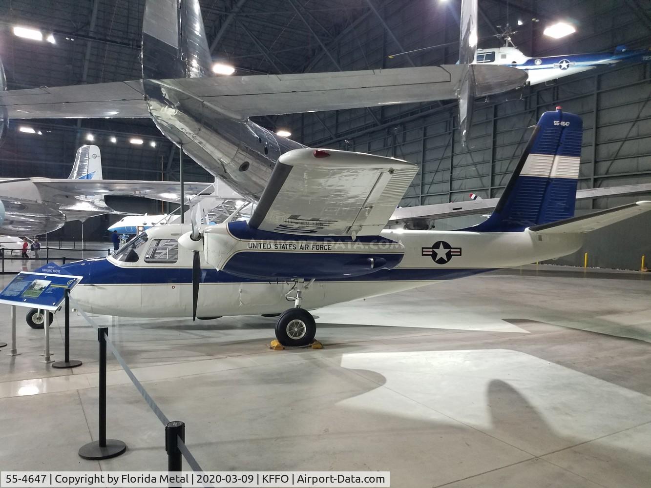 55-4647, 1955 Aero Commander U-4B (L-26C) C/N 680-315-10, Air Force Museum 2020