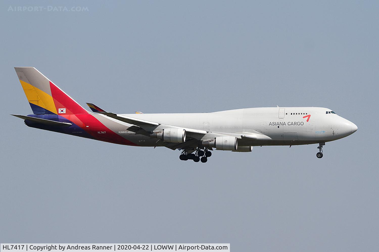 HL7417, 1993 Boeing 747-48EM(BDSF) C/N 25779, Asiana Boeing 747