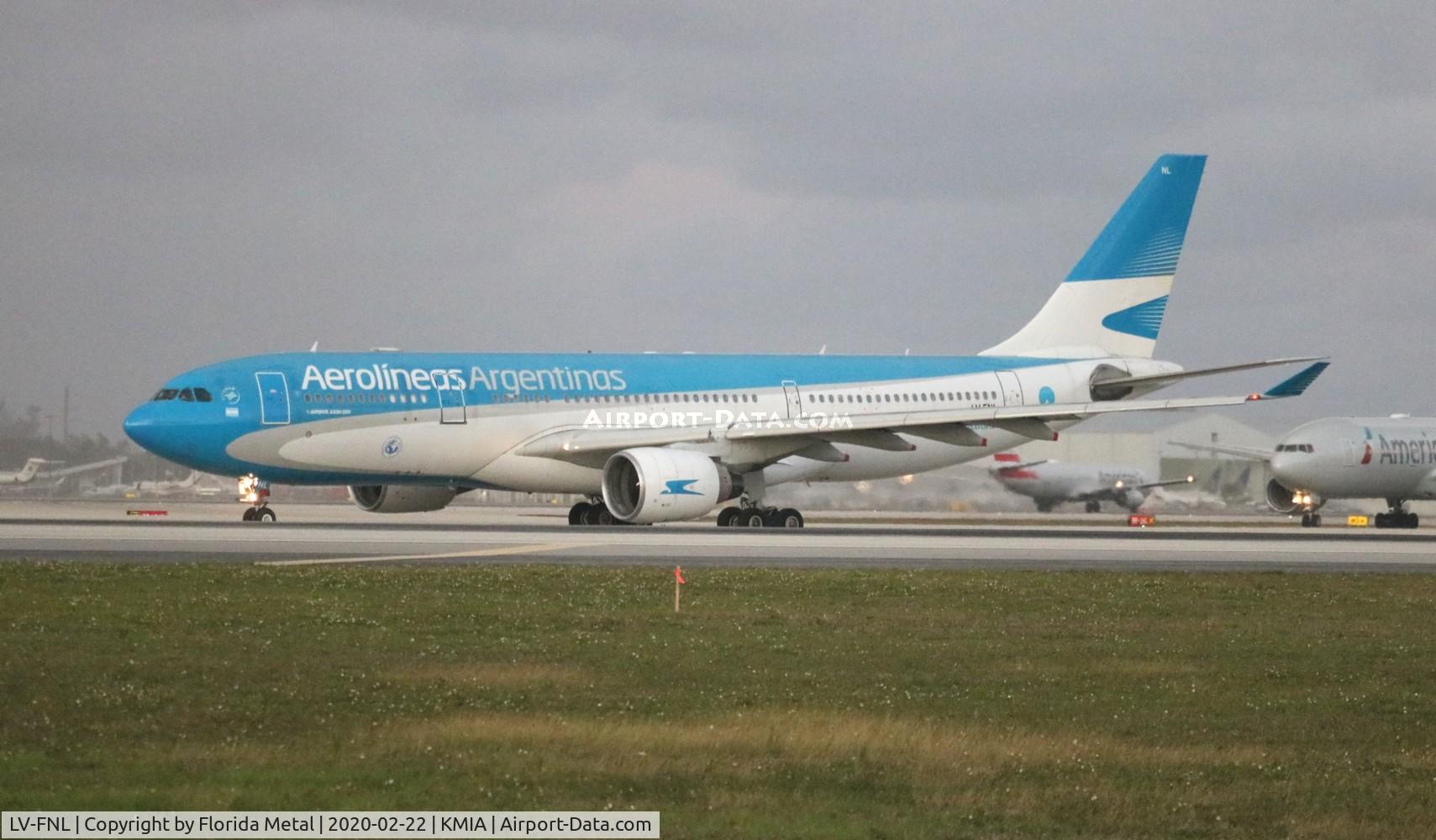 LV-FNL, 2000 Airbus A330-223 C/N 364, MIA spotting 2020