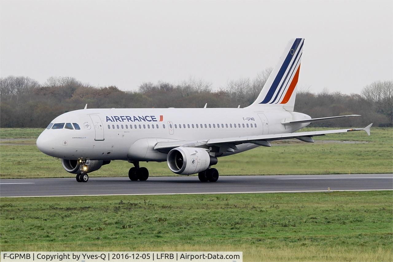 F-GPMB, 1996 Airbus A319-113 C/N 600, Airbus A319-113, Taxiing to holding point rwy 07R, Brest-Bretagne airport (LFRB-BES)