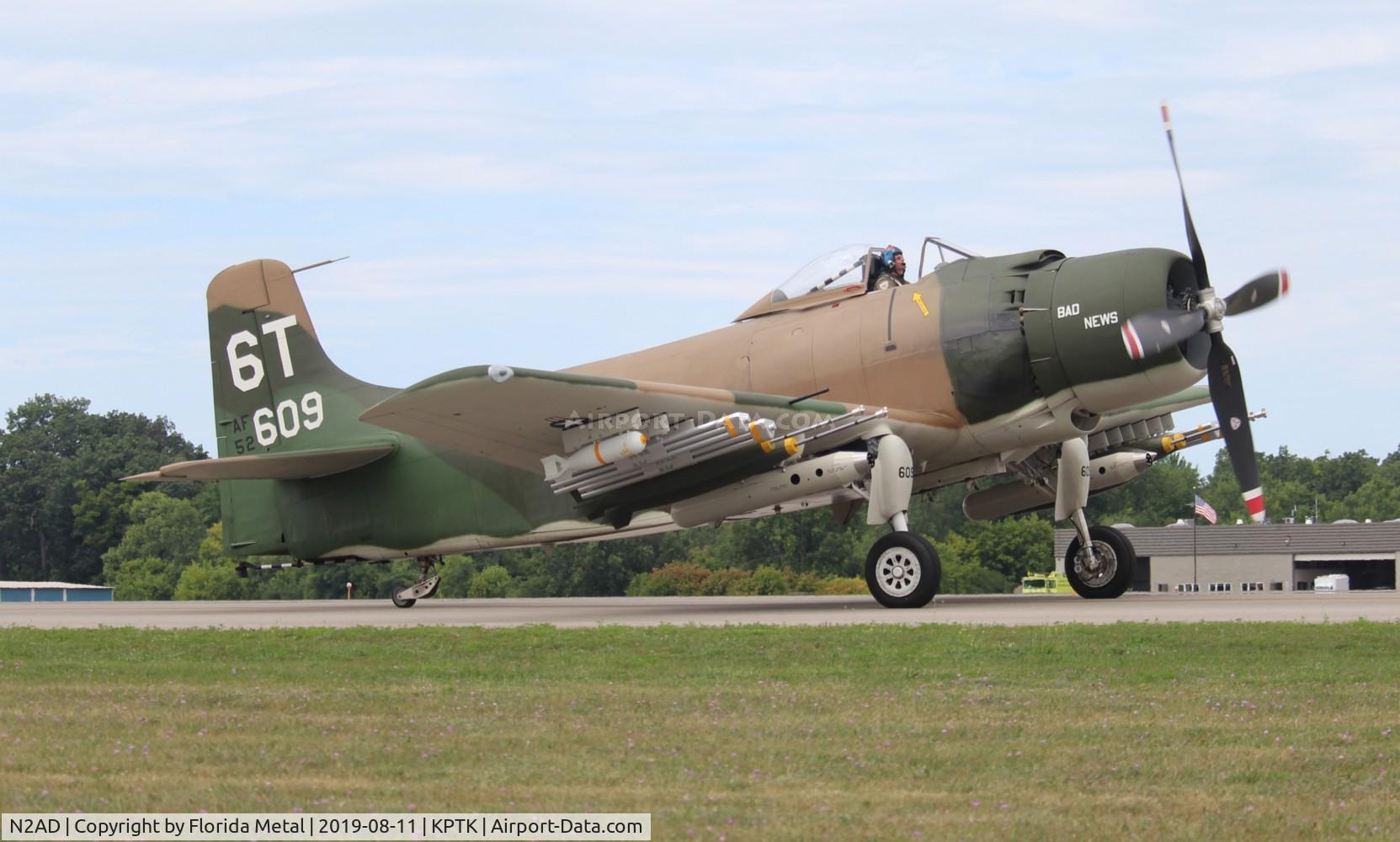N2AD, 1947 Douglas AD-1 Skyraider C/N 09257/2085, Pontiac 2019