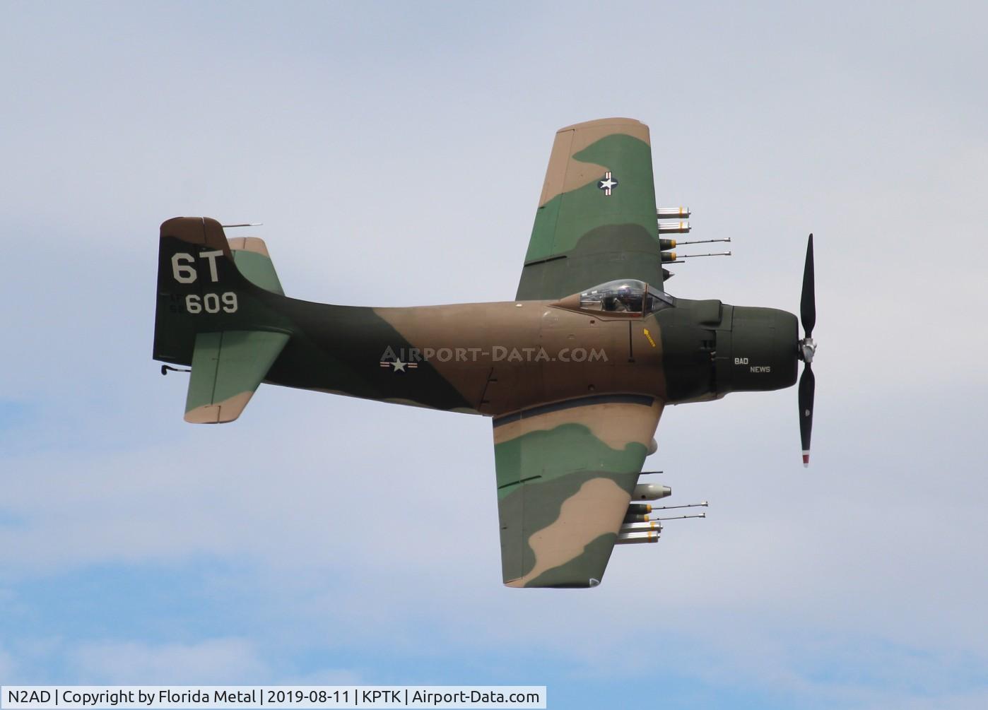 N2AD, 1947 Douglas AD-1 Skyraider C/N 09257/2085, Pontiac 2019