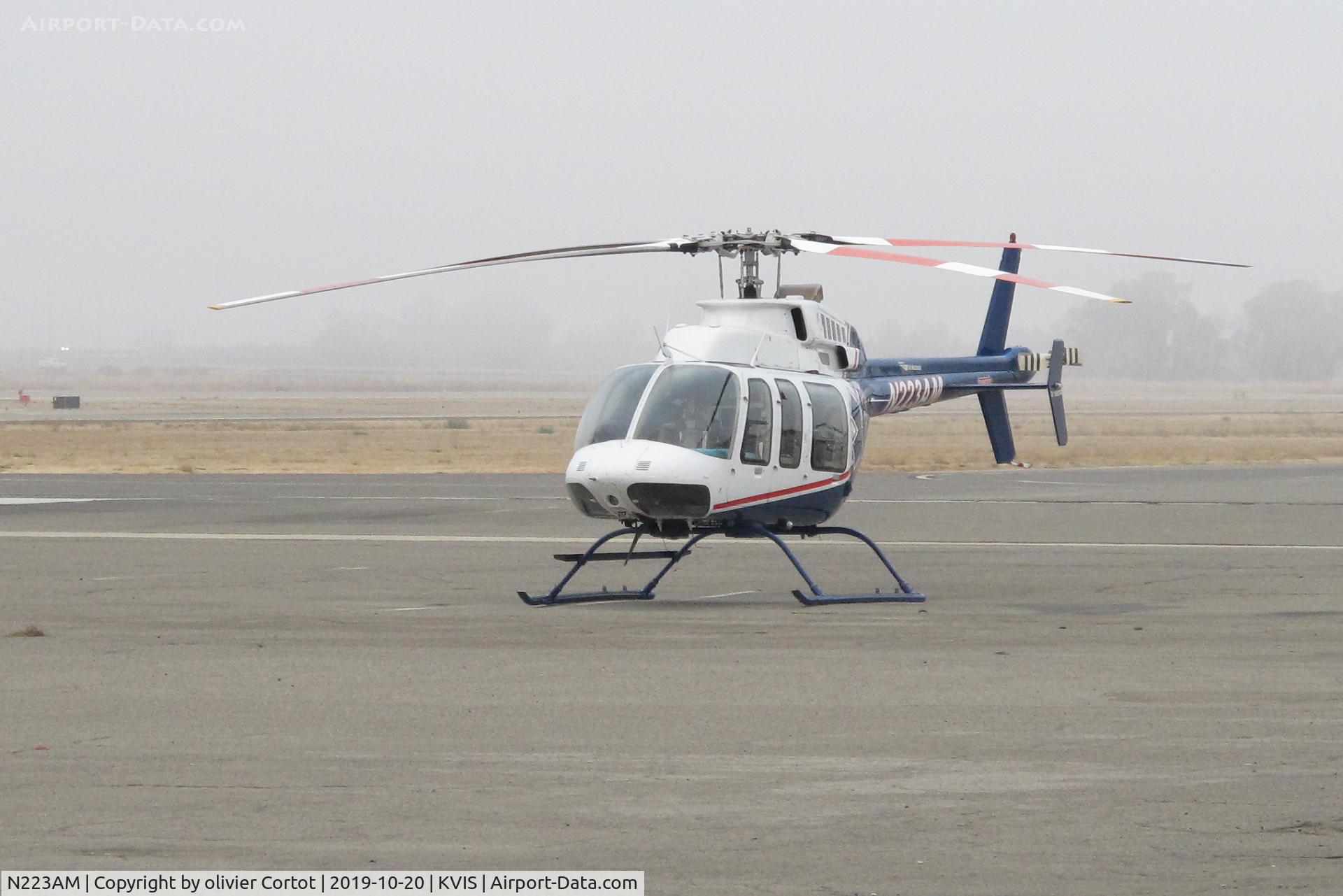 N223AM, Bell 407 C/N 53954, foggy morning
