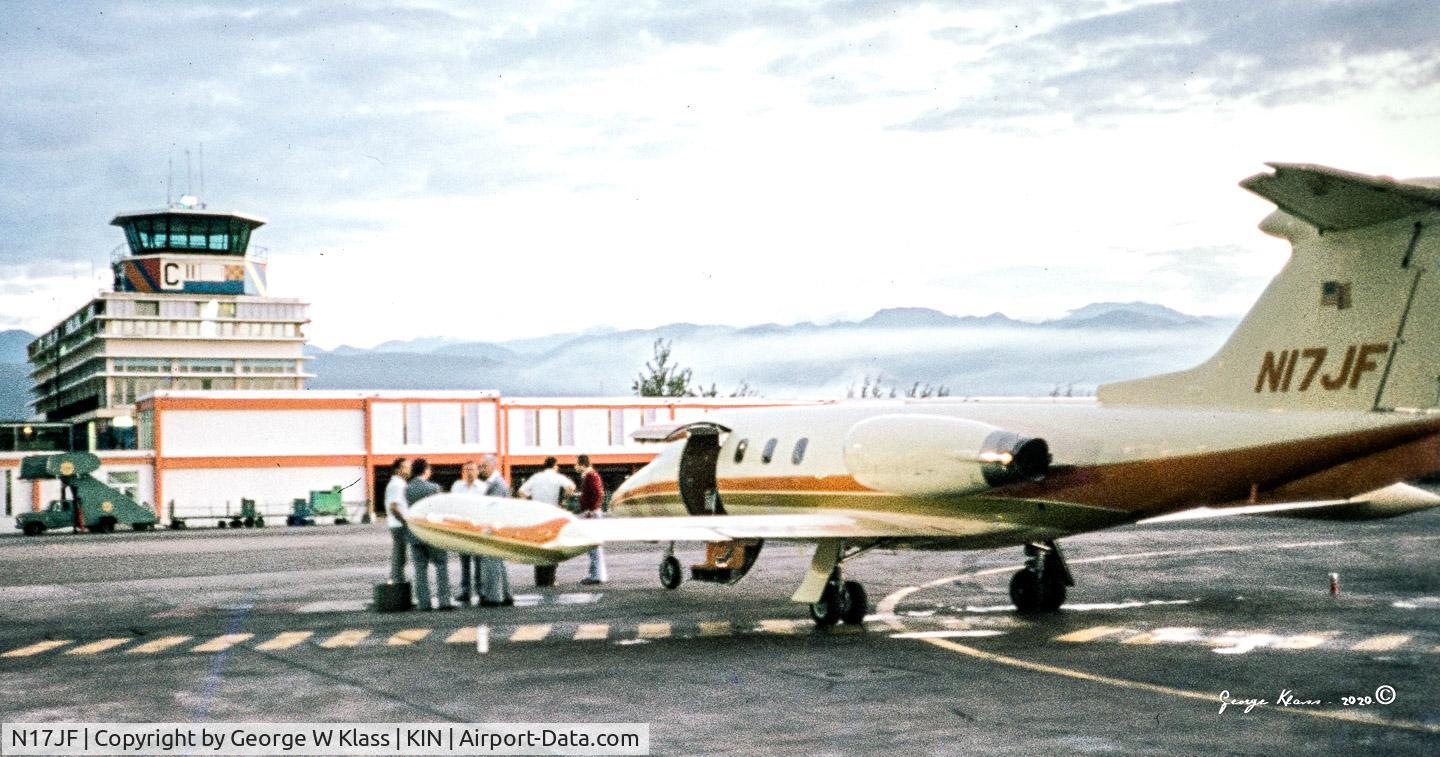 N17JF, 1969 Learjet Inc 25 C/N 039, we chartered this aircraft in 1979 for a Caribbean round trip. Photo taken at Kingston Jamaica airport in 1979