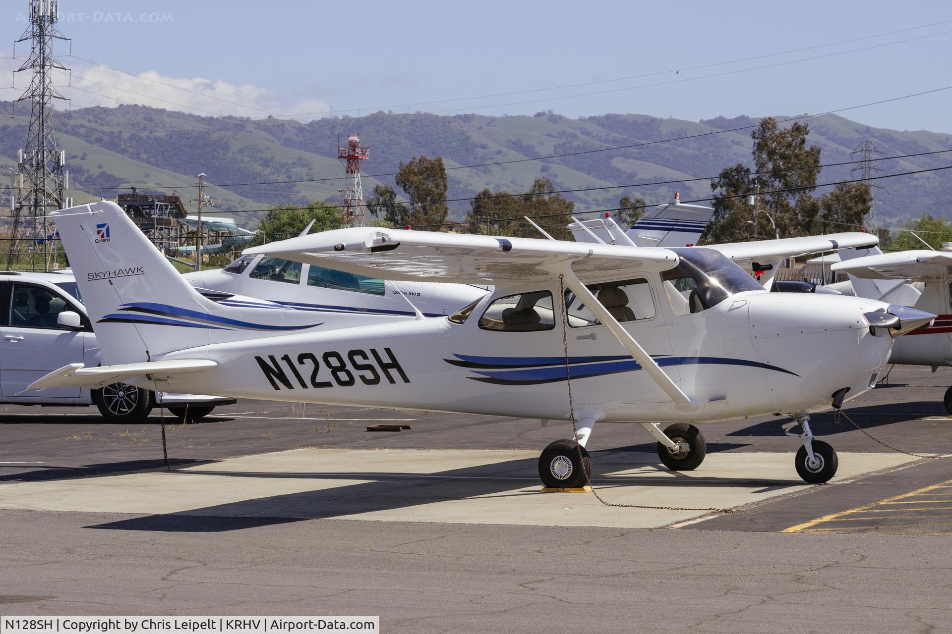 N128SH, 2019 Cessna 172S C/N 172S12457, Locally based 2019 172S on the ramp at Reid Hillview Airport.