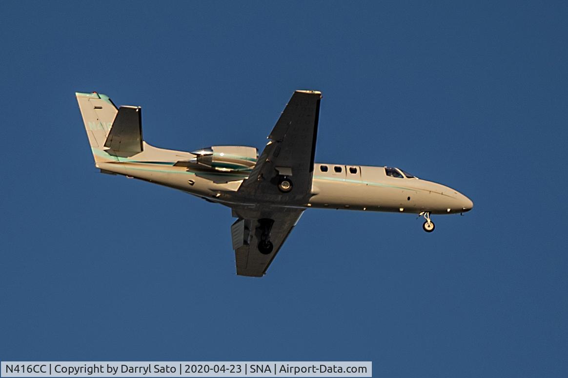 N416CC, 1982 Cessna 550 Citation II C/N 550-0416, Citation on final to SNA