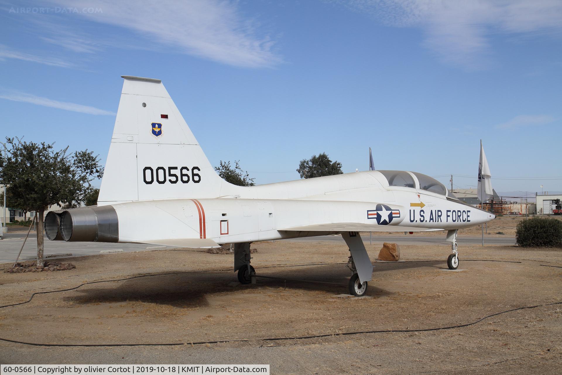 60-0566, 1960 Northrop T-38A-35-NO Talon C/N N.5139, on display at Shafter airport
