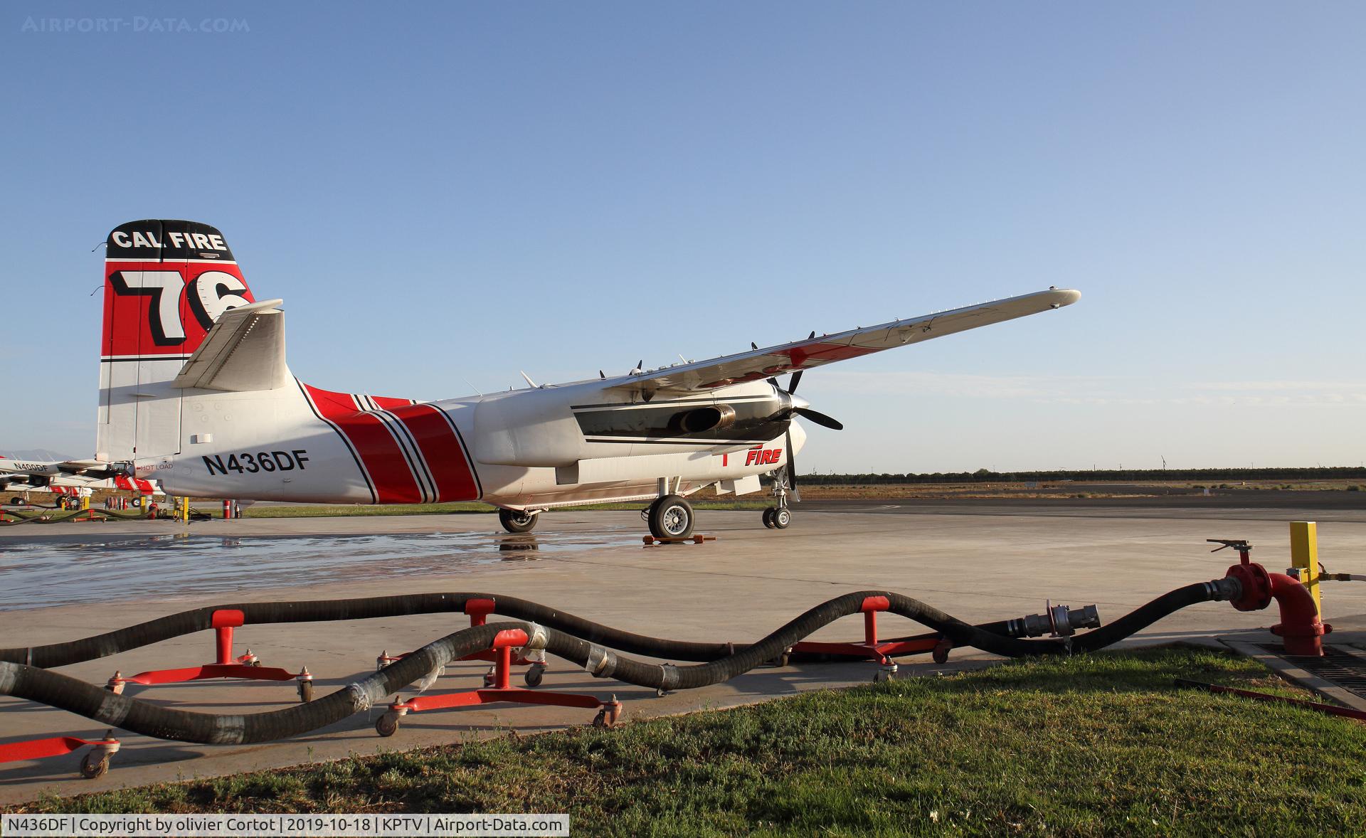 N436DF, 2001 Marsh Aviation S-2F3AT C/N 152337, after a day of work...