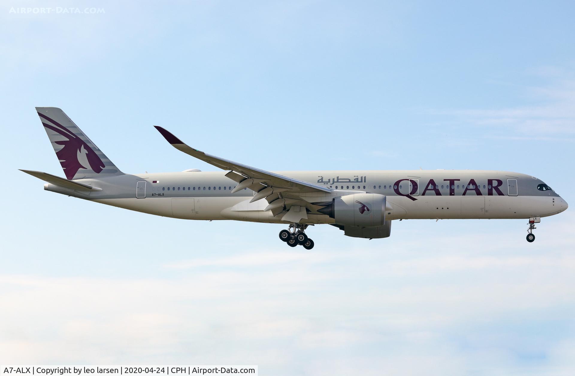 A7-ALX, 2018 Airbus A350-941 C/N 126, Copenhagen 24.4.2020