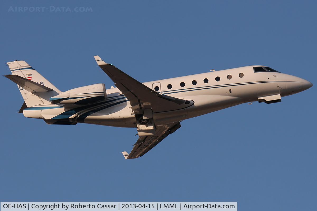 OE-HAS, 2009 Israel Aerospace Industries Gulfstream 200 C/N 206, Runway 13