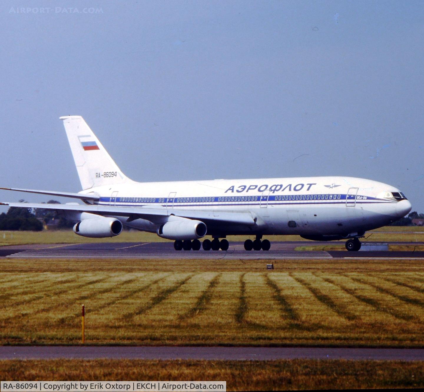 RA-86094, 1987 Ilyushin IL-86 C/N 51483207065, RA-86094 ready for takeoff rw 04R
Scanned slide