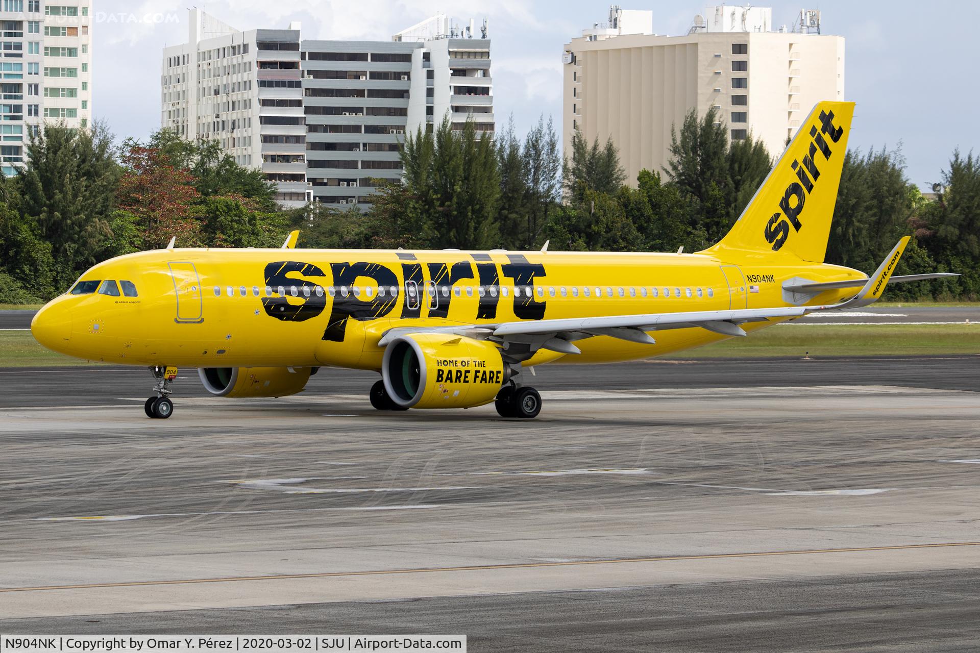 N904NK, 2016 Airbus A320-271N C/N 7094, A320N taxiing in route to take off on Runway 10