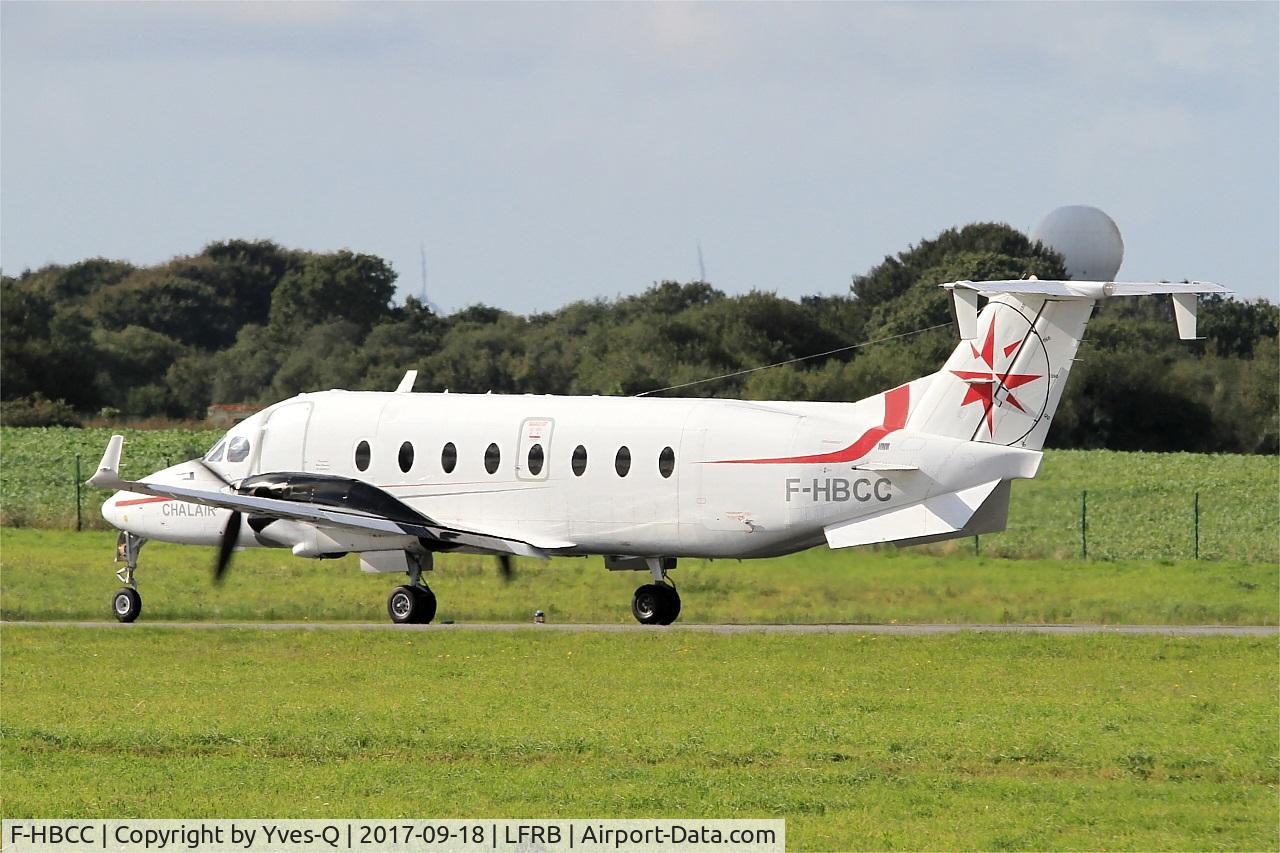 F-HBCC, 1999 Beech 1900D C/N UE-350, Beech 1900D, Take off run rwy 25L, Brest-Bretagne Airport (LFRB-BES)