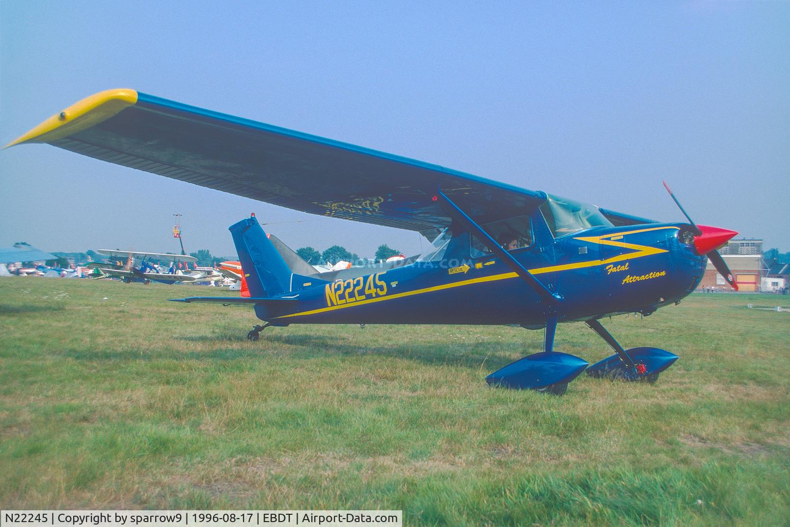 N22245, 1967 Cessna 150H C/N 15068164, Seen at Schaffen-Diest. Still registered. Scanned from a slide.