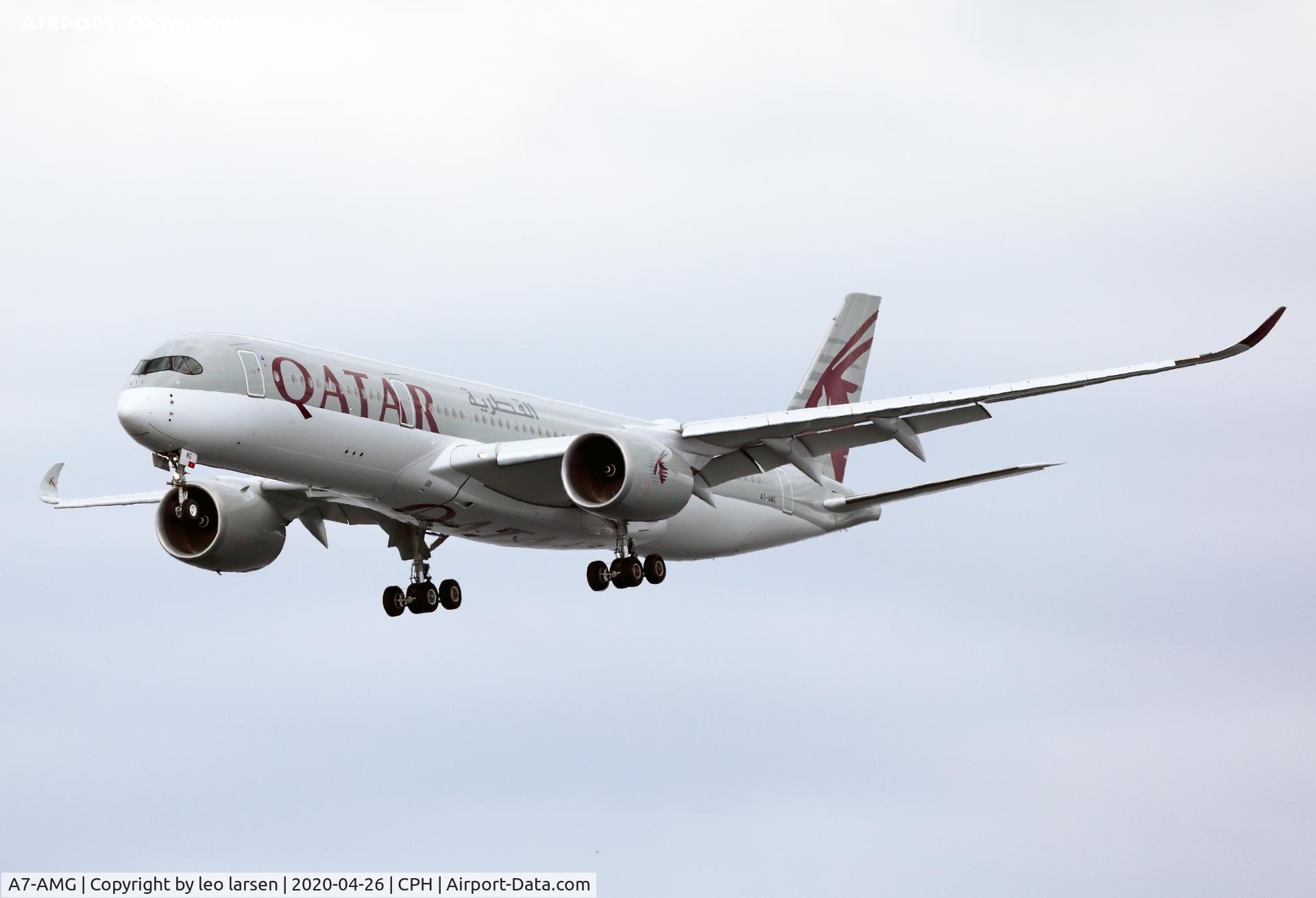 A7-AMG, 2018 Airbus A350-941 C/N 207, Copenhagen 26.4.2020