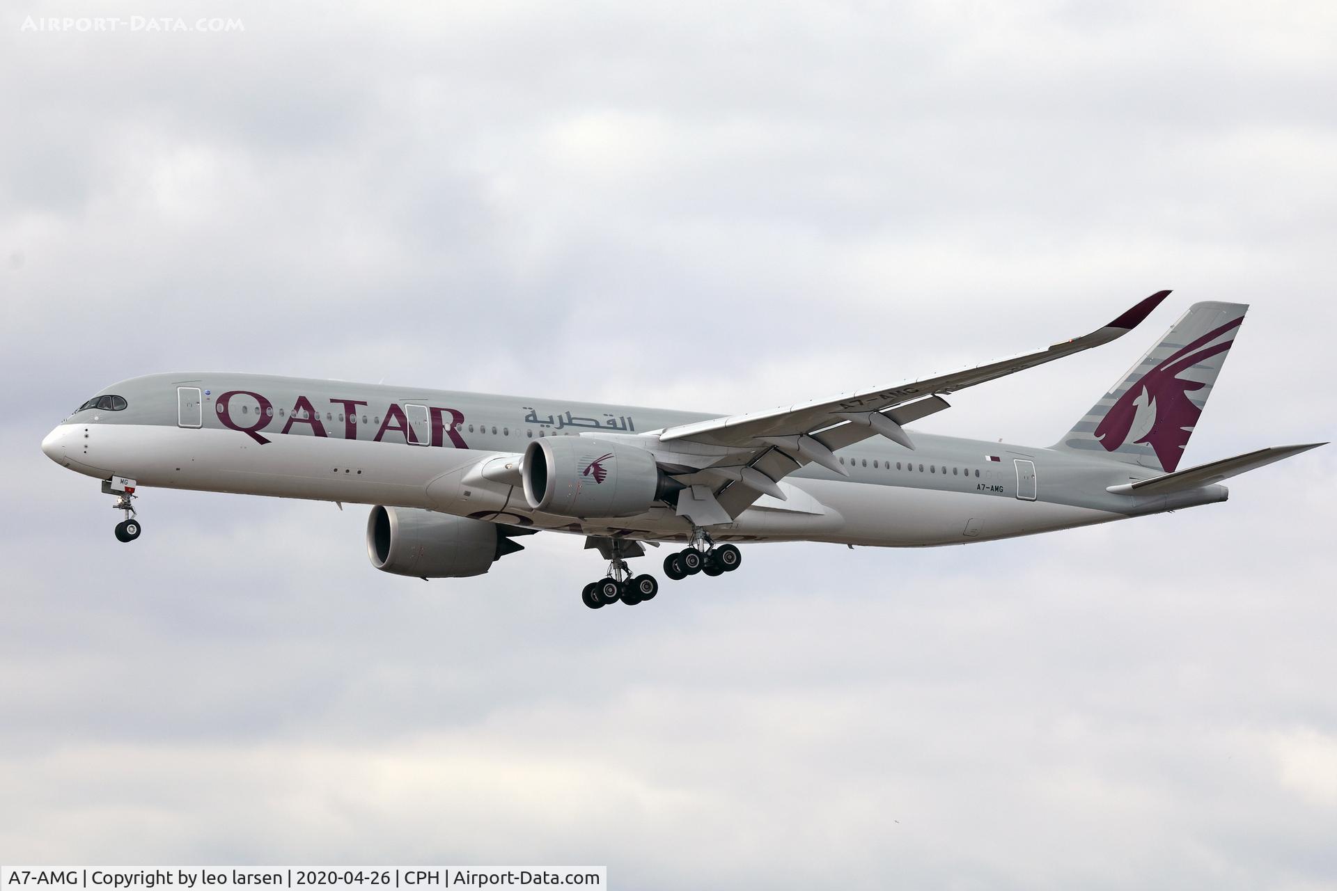 A7-AMG, 2018 Airbus A350-941 C/N 207, Copenhagen 26.4.2020