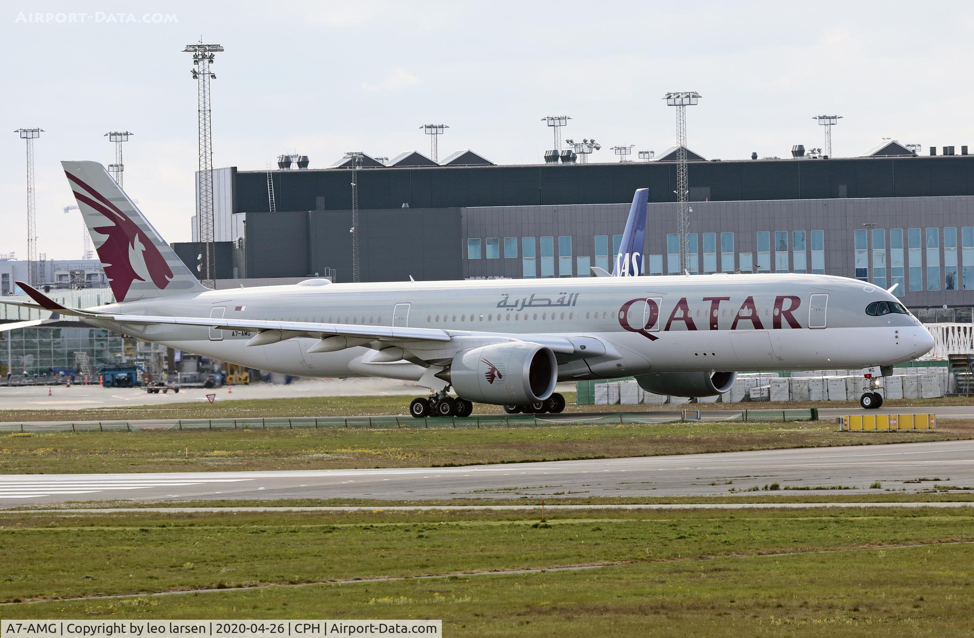 A7-AMG, 2018 Airbus A350-941 C/N 207, Copenhagen 26.4.2020