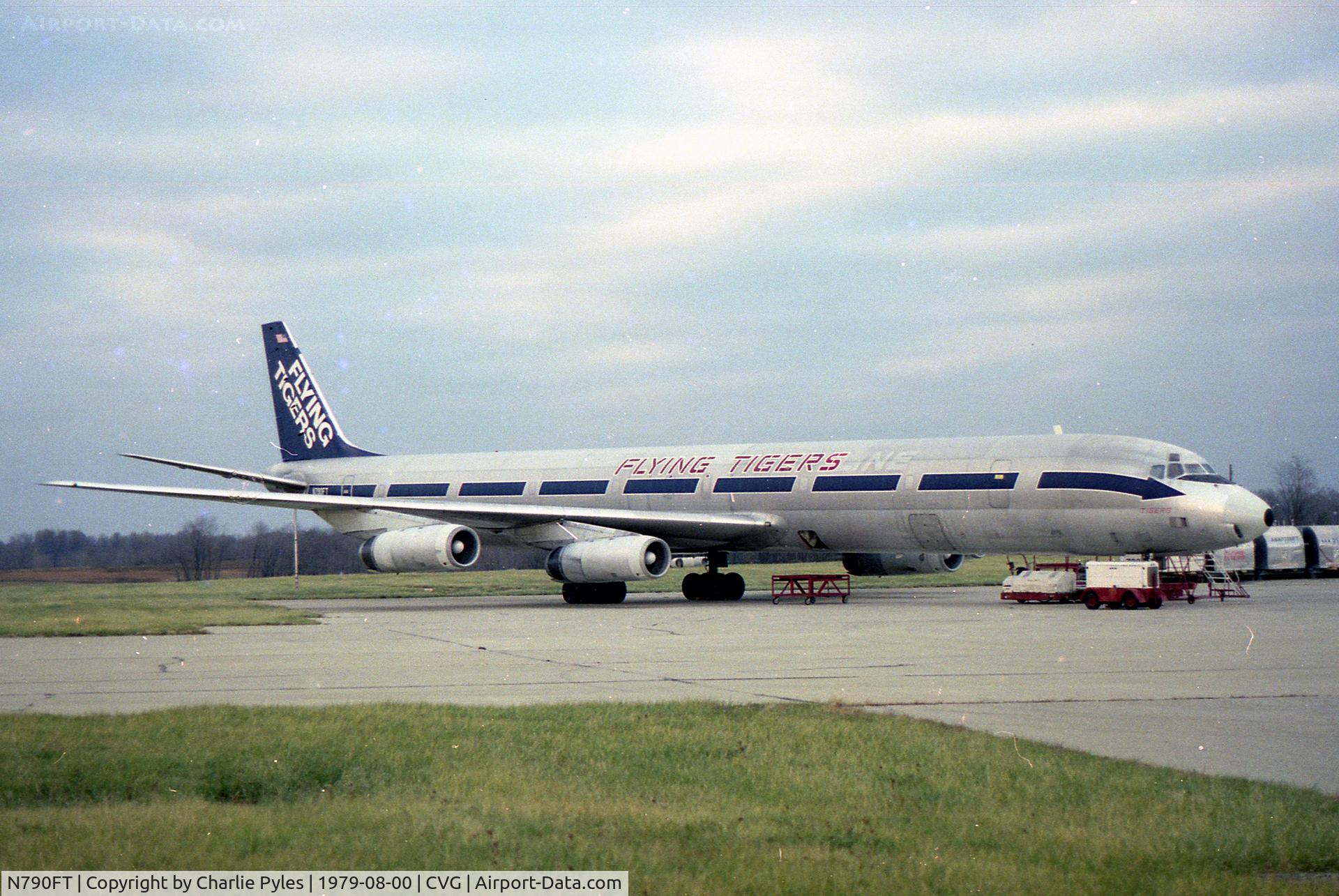 N790FT, 1969 Douglas DC-8-63AF C/N 46044, You can make out old titles underneath when it used to say Flying Tiger Line