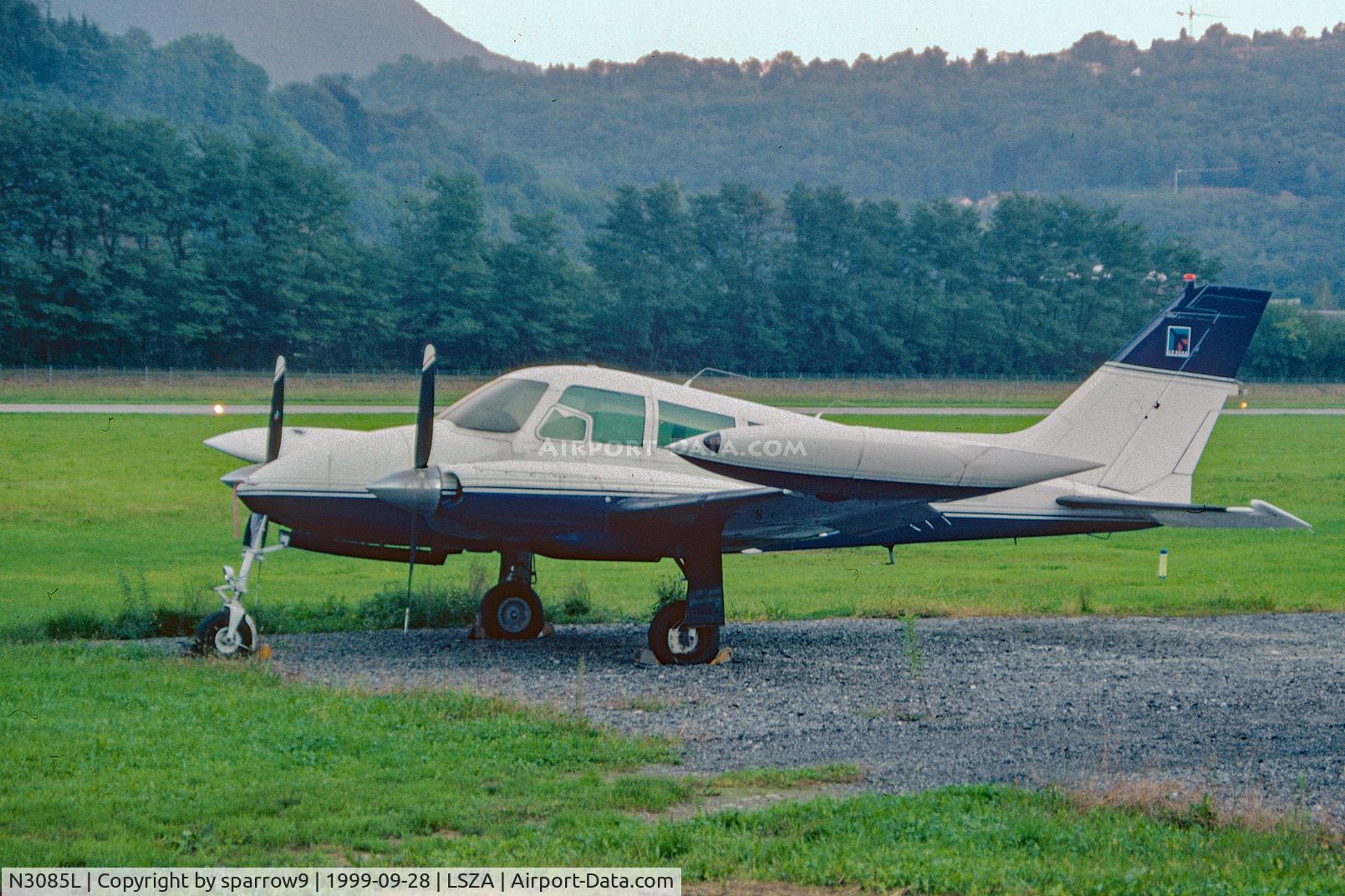 N3085L, 1965 Cessna 310J C/N 310J0085, At Lugano-Agno. Relocated to the far side of the airport, seemed still to be intact. 2019 it was seen near the fire dump, many parts missing. Registration was canceled 2012-09-29. Scanned from a slide.