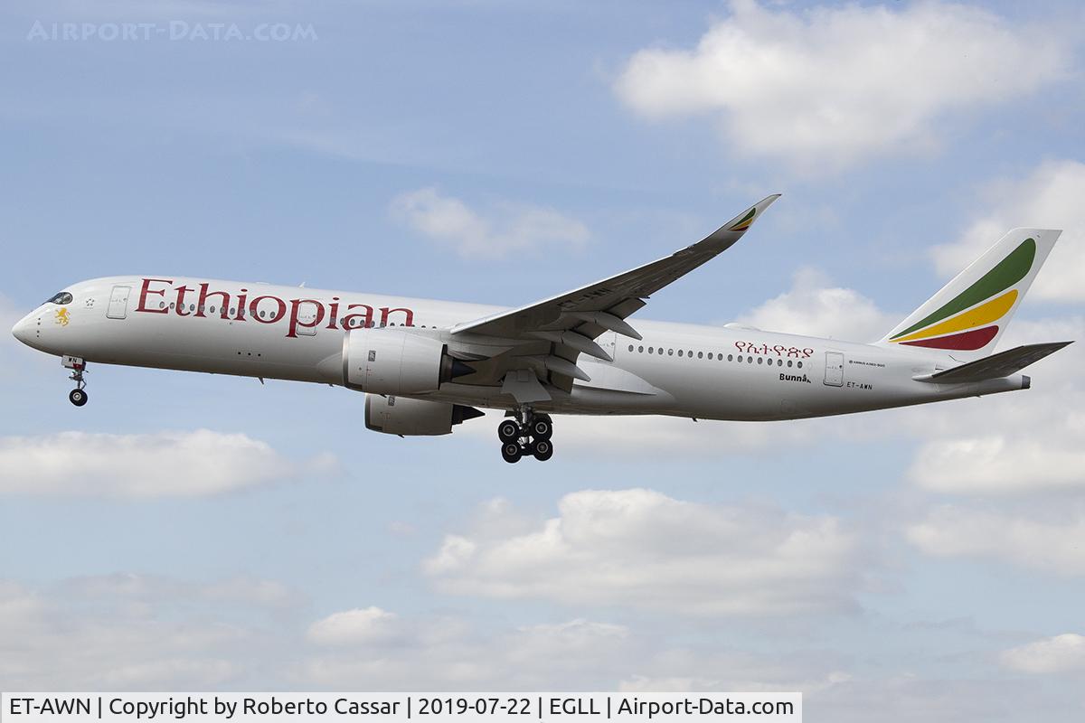 ET-AWN, 2019 Airbus A350-941 C/N 310, Heathrow