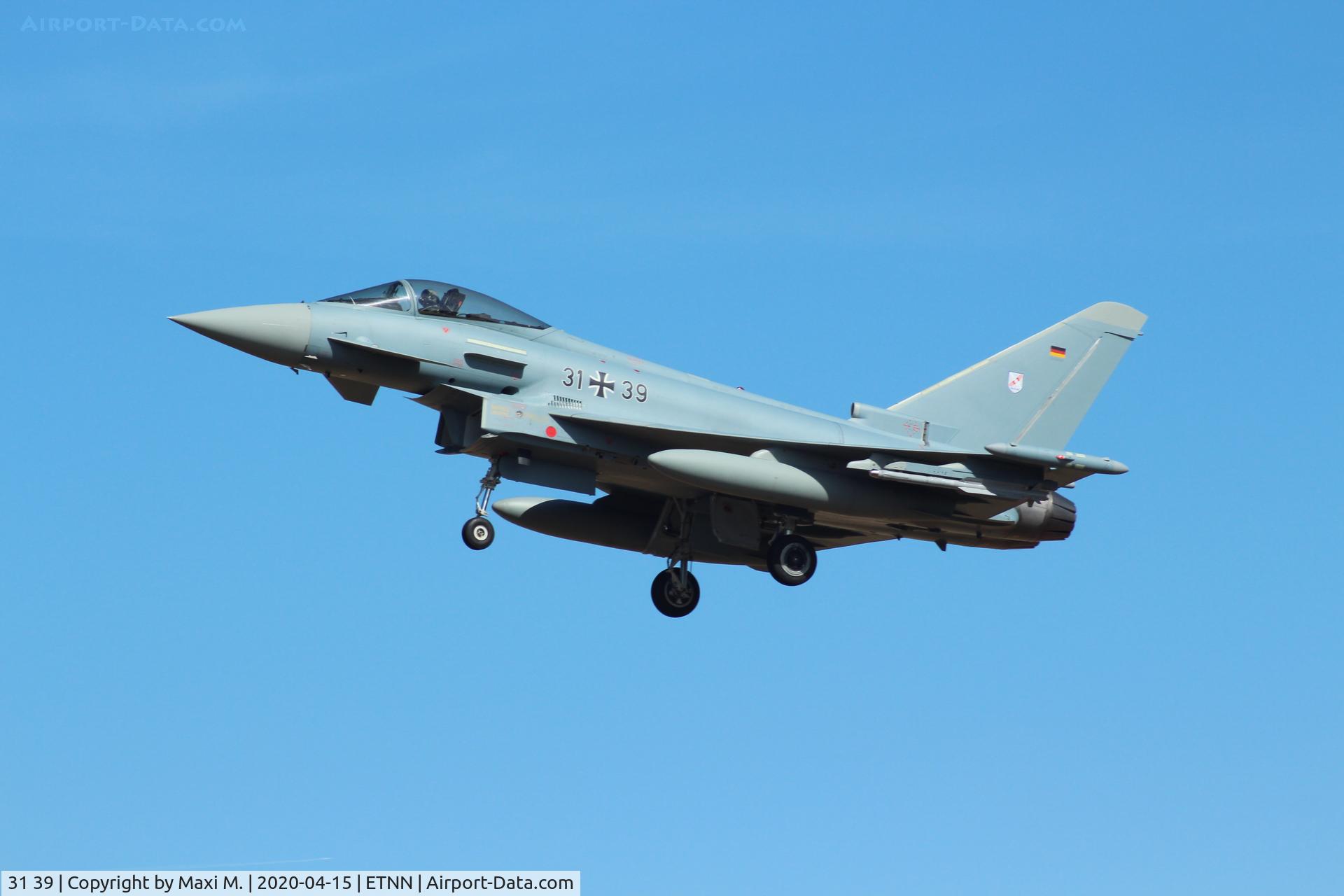 31 39, Eurofighter EF2000 Typhoon C/N GS099, Eurofighter Typhoon on short final on runway 25 at Nörvenich Air Base Boelcke 31