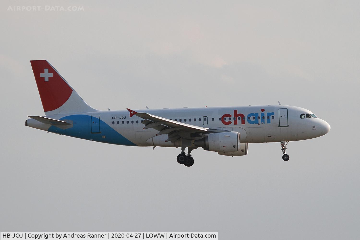 HB-JOJ, 2007 Airbus A319-112 C/N 3024, chair Airlines
