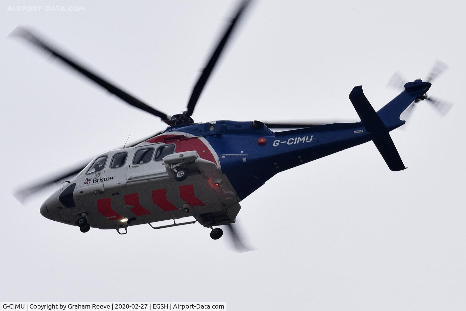 G-CIMU, 2015 AgustaWestland AW-139 C/N 31583, Turning over Spixworth.