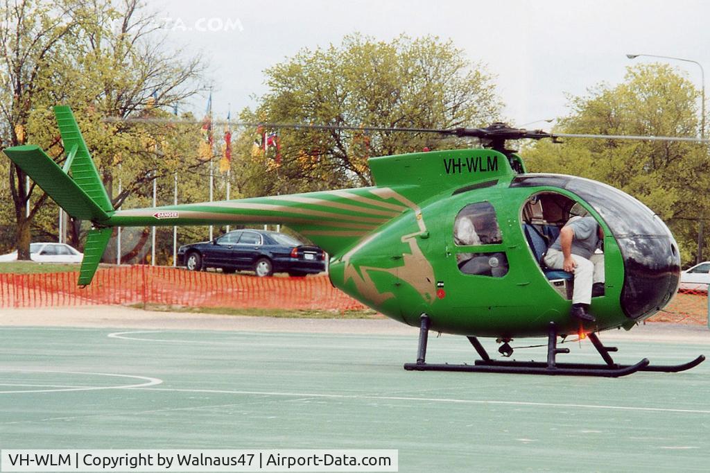 VH-WLM, 1972 Kawasaki 500C (369HS) C/N 6623, Low res view of Kawasaki 369S helicopter VH-WLM Cn 6623, near Lake Burley Griffin Canberra in Jan 1997, where the helo had been taking Joyflights. The helo was Built in 1972, and First Registered in Australia on 09Apr1996.
