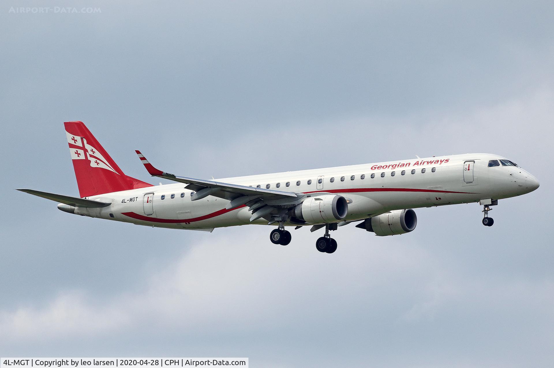 4L-MGT, 2006 Embraer 195LR (ERJ-190-200LR) C/N 19000029, Copenhagen 28.4.2020