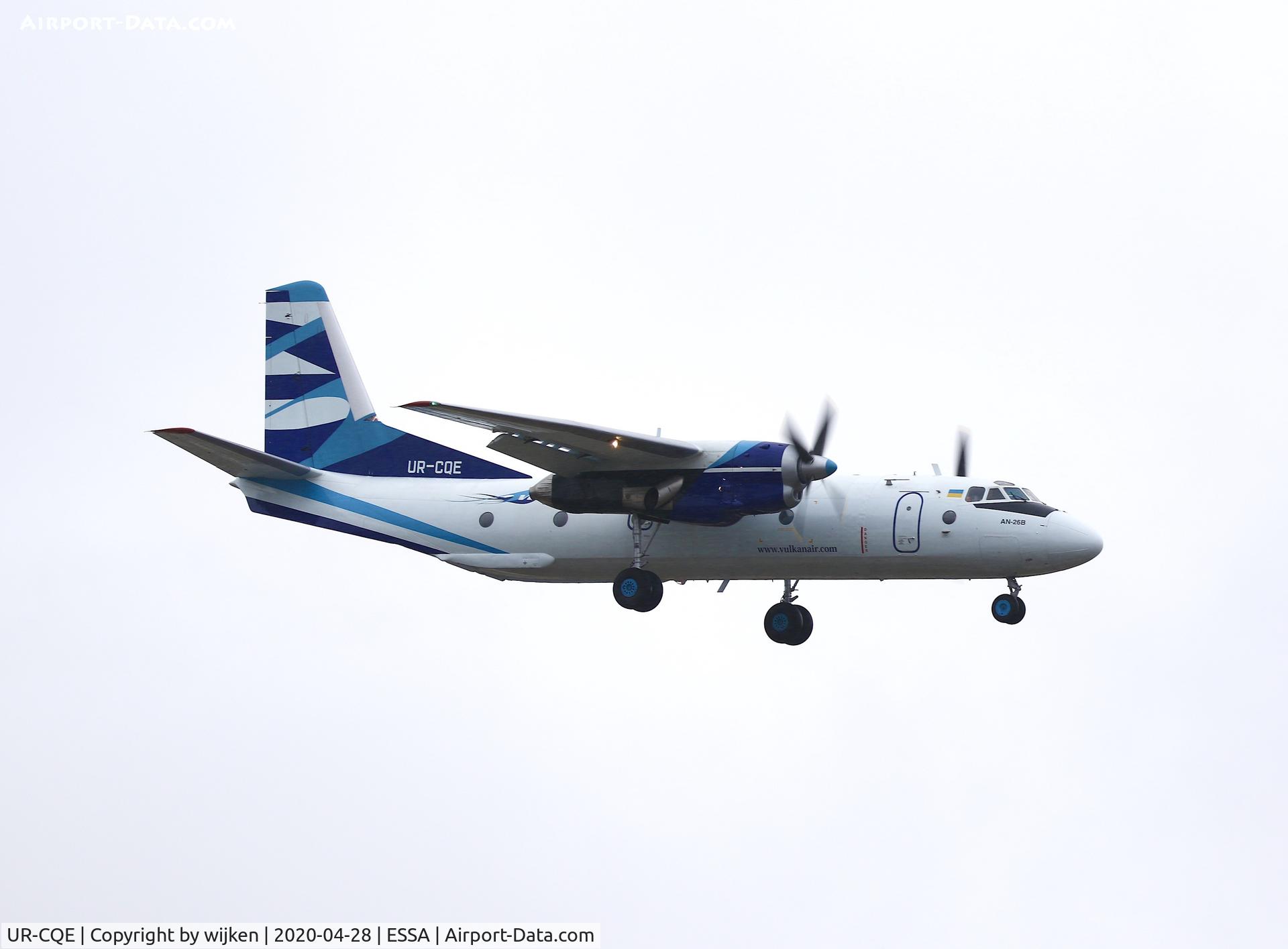 UR-CQE, 1985 Antonov An-26B C/N 14004, RWY 01L