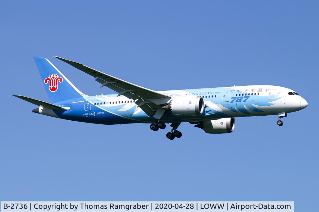 B-2736, 2013 Boeing 787-8 Dreamliner C/N 34929, China Southern Airlines Boeing 787-8 Dreamliner