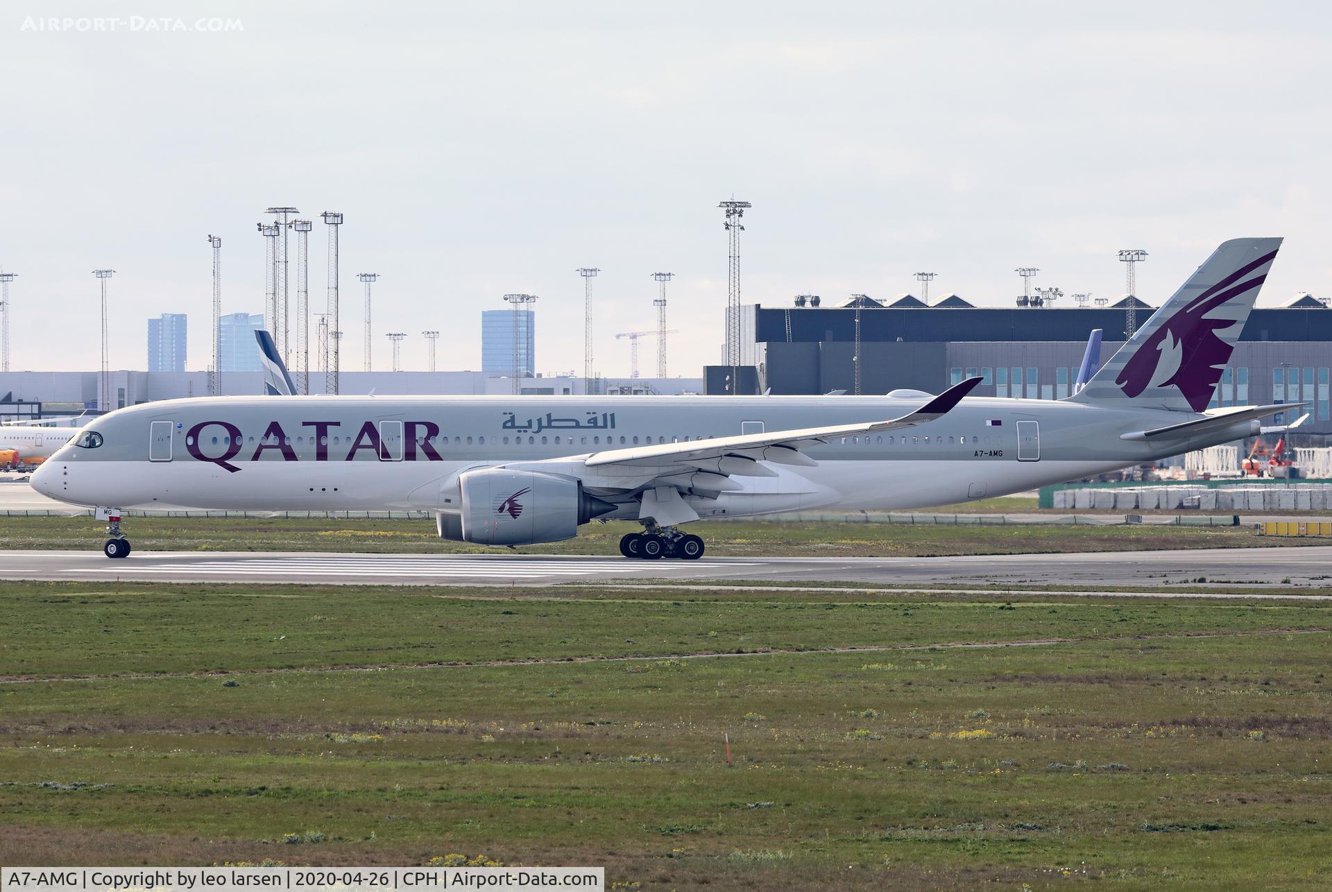 A7-AMG, 2018 Airbus A350-941 C/N 207, Copenhagen 26.4.2020