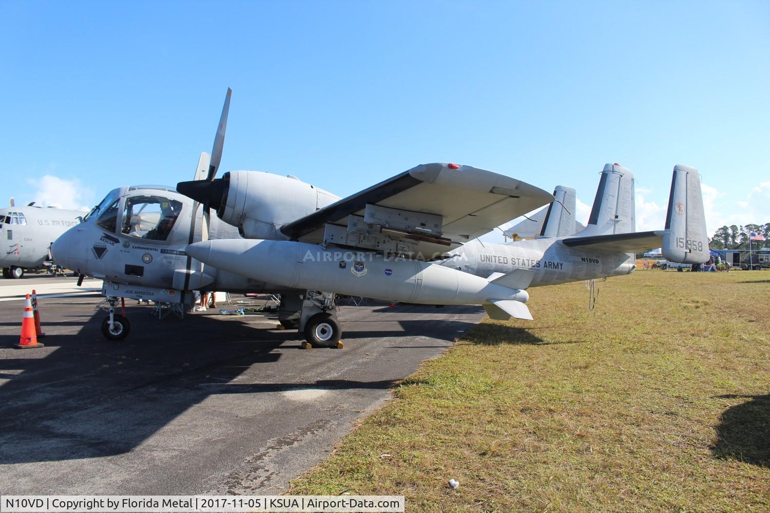 N10VD, 1968 Grumman OV-1D Mohawk C/N 162C, Stuart Airshow 2017 (sadly w/o at this same location 2 years later)