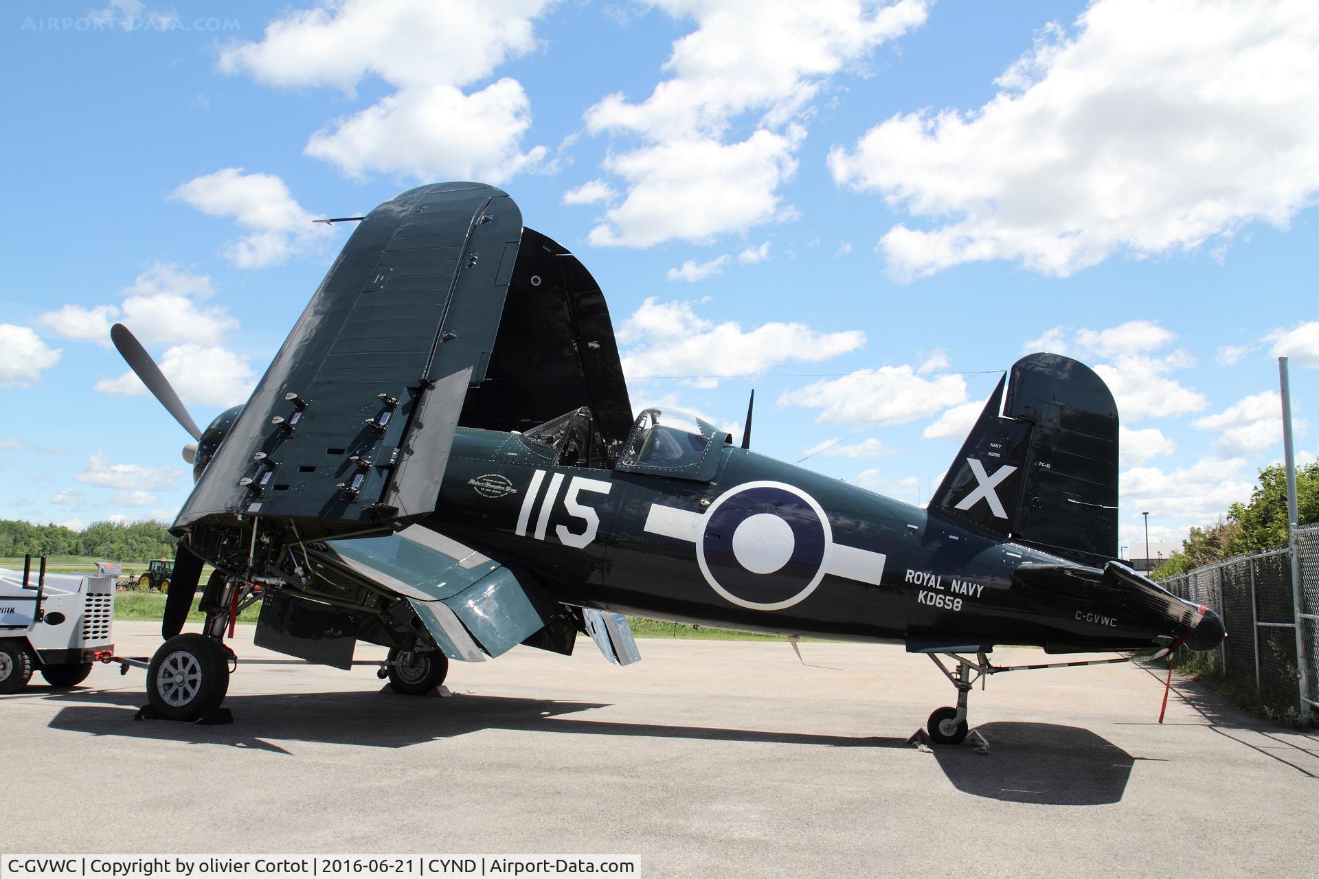 C-GVWC, 1945 Goodyear FG-1D Corsair C/N 3367, 2016