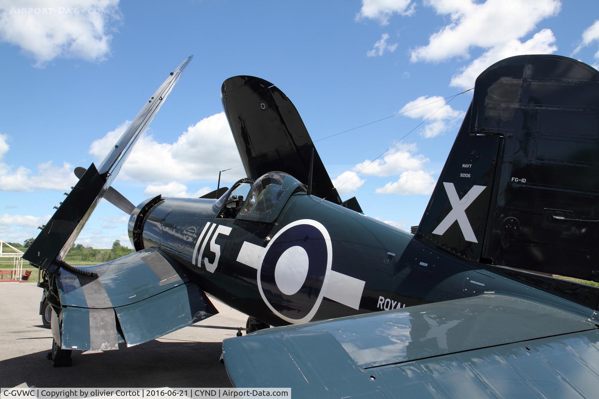 C-GVWC, 1945 Goodyear FG-1D Corsair C/N 3367, 2016
