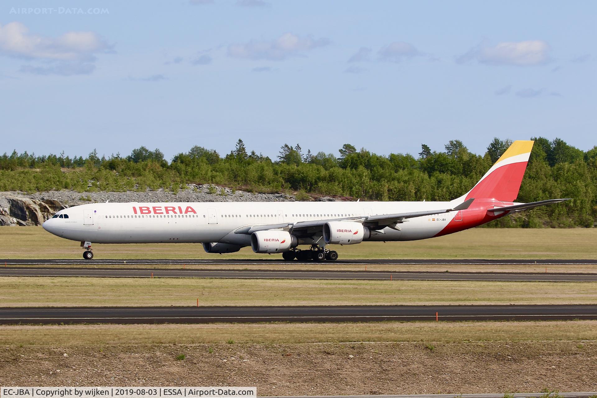 EC-JBA, 2004 Airbus A340-642 C/N 606, RWY 01R