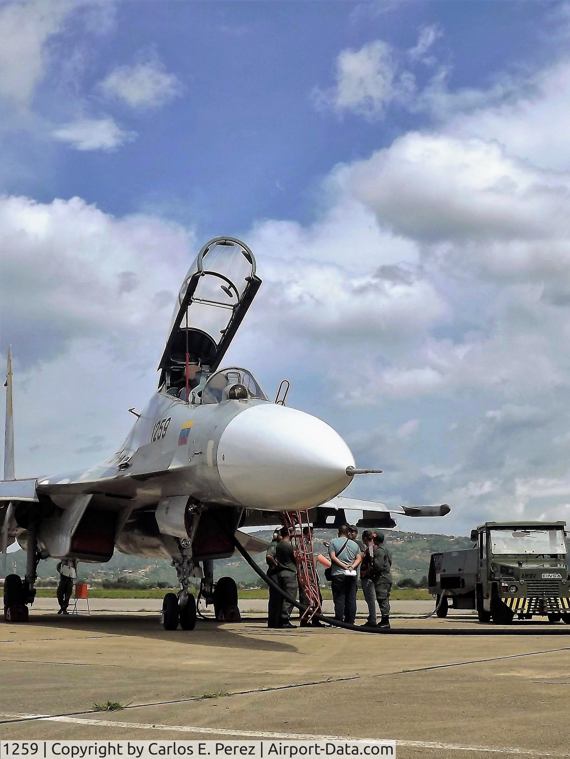 1259, Sukhoi Su-30MK2V C/N 79810386001, Sukhoi Su-30MK2V Bolivarian Military Aviation on the service ramp of the Air Base Lieutenant Vicente Landaeta Gil de Barquisimeto