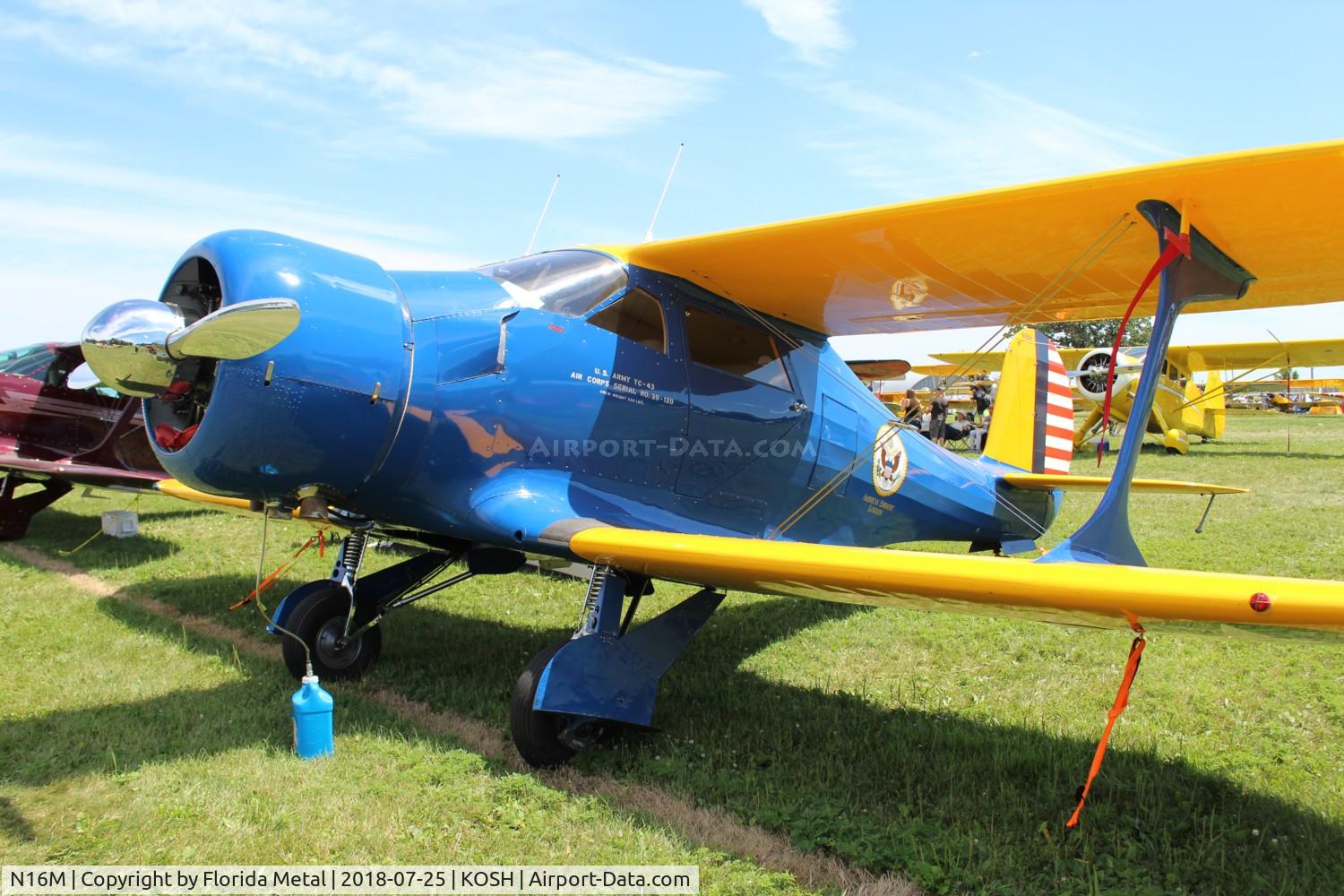 N16M, 1944 Beech D17S Staggerwing C/N 6765, Air Venture 2018