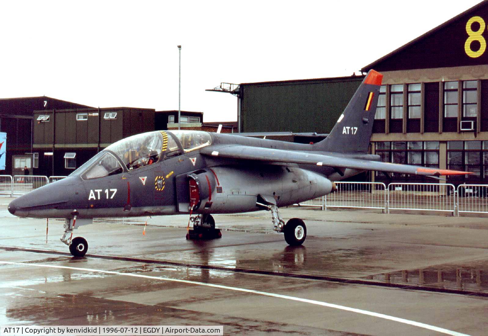 AT17, 1979 Dassault-Dornier Alpha Jet 1B C/N B17/1061, At the 1996 photocall prior to the Yeovilton Air Show.