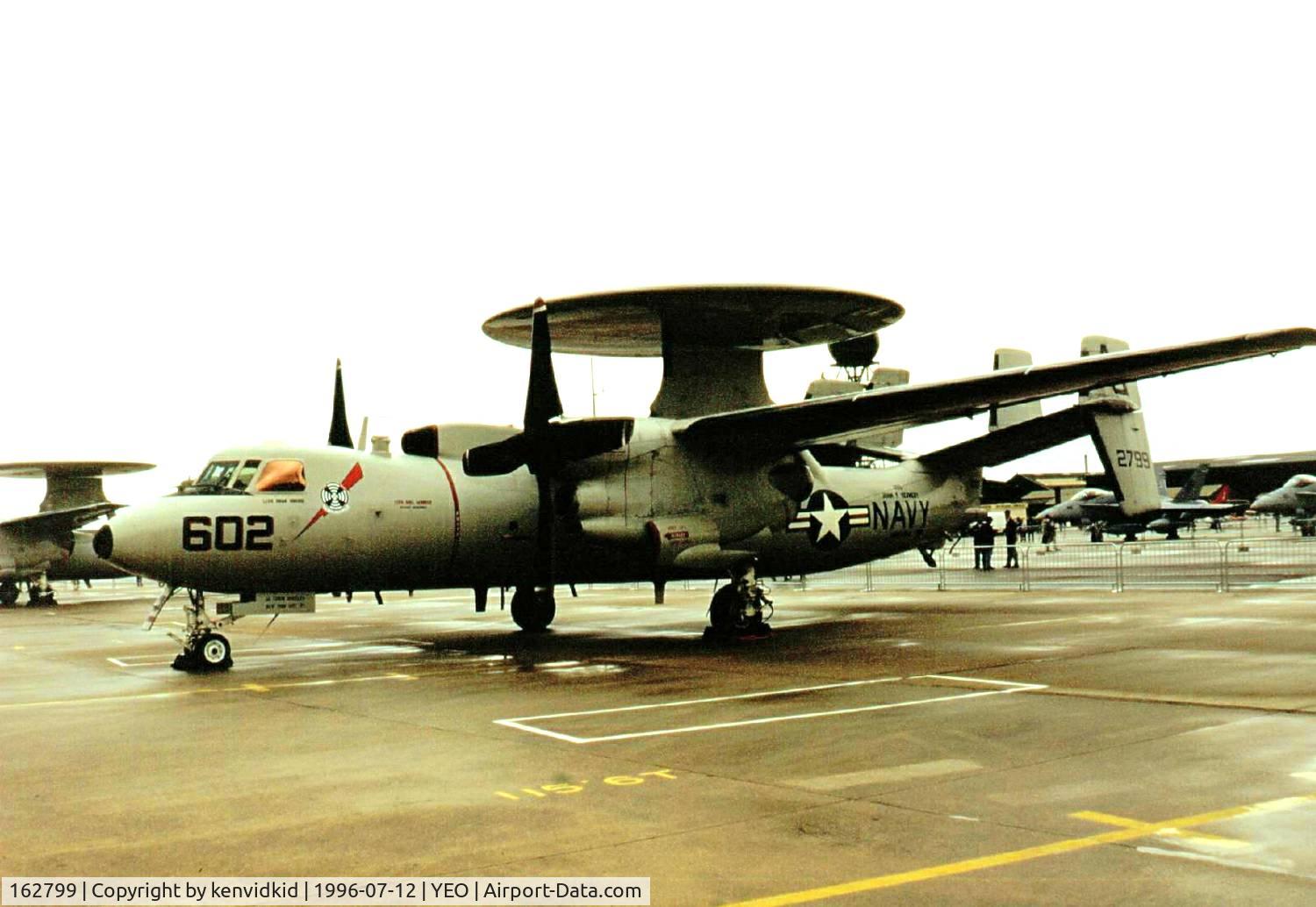 162799, Grumman E-2C Hawkeye C/N Not found 162799, At the 1996 photocall prior to the Yeovilton Air Show.